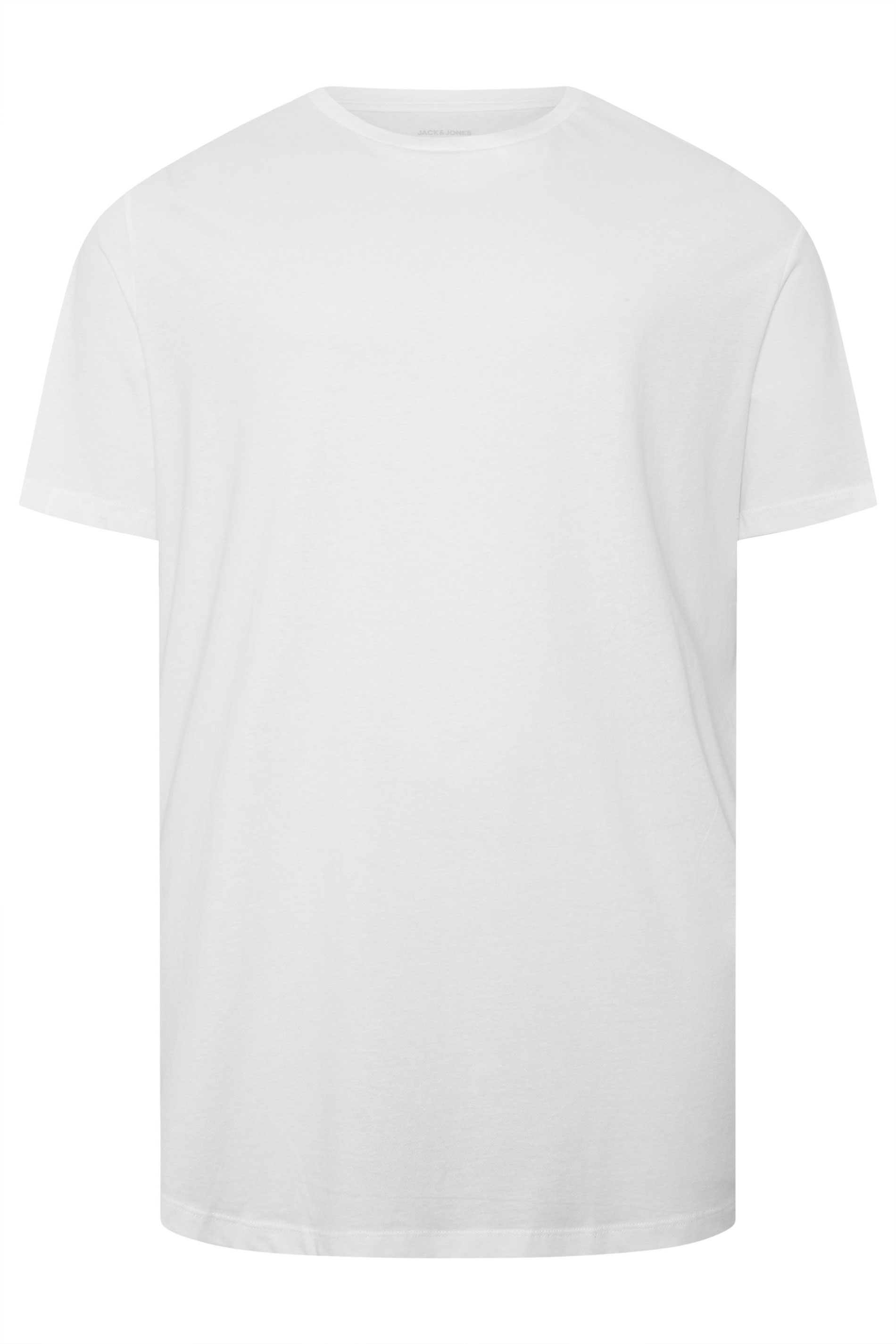 JACK & JONES Big & Tall 2 Pack White & Black Graphic T-Shirts | BadRhino 9