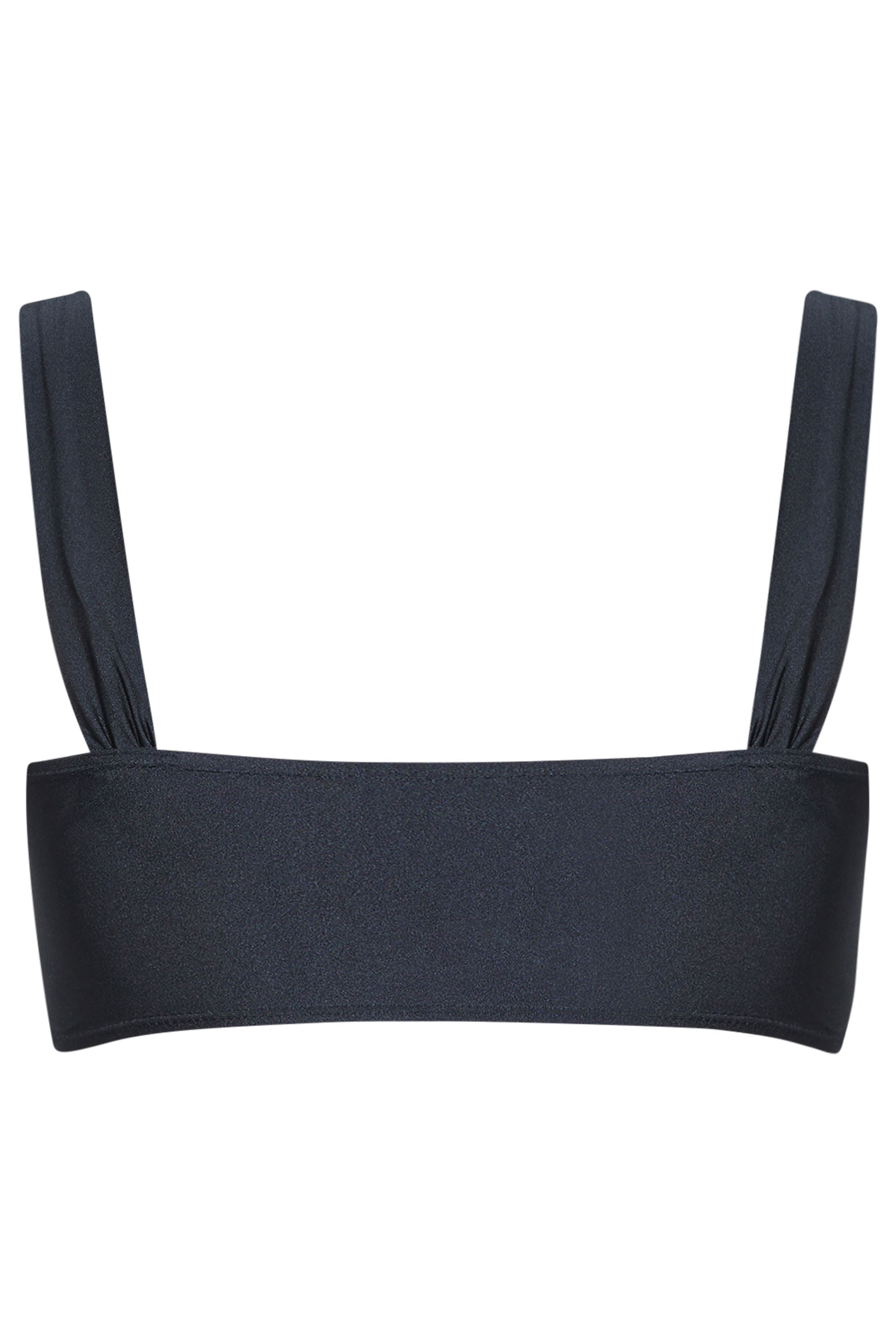 YOURS Plus Size Navy Blue Flower Detail Bikini Top | Yours Clothing 8