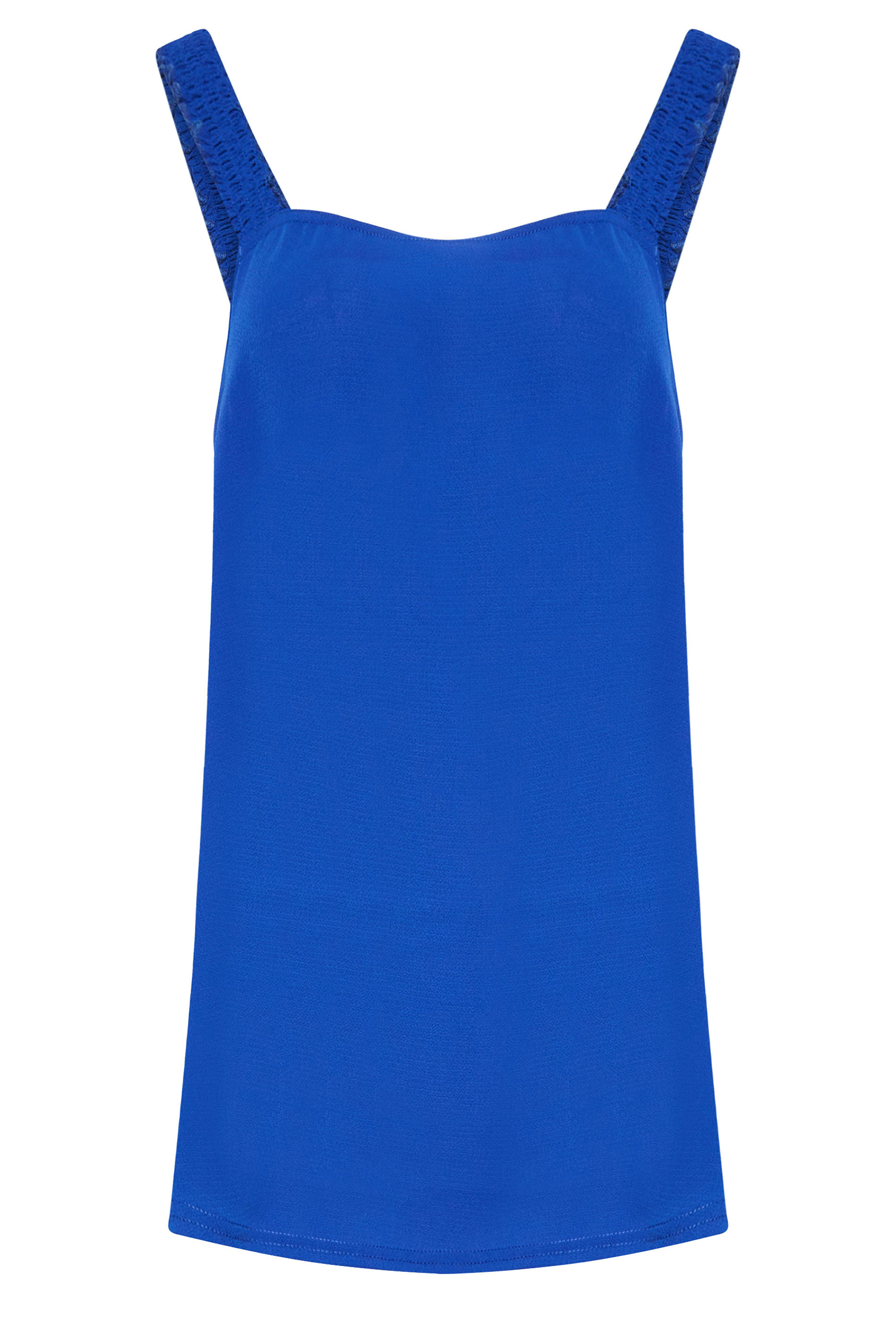 LTS Tall Women's Cobalt Blue Ruched Swing Cami Top 6