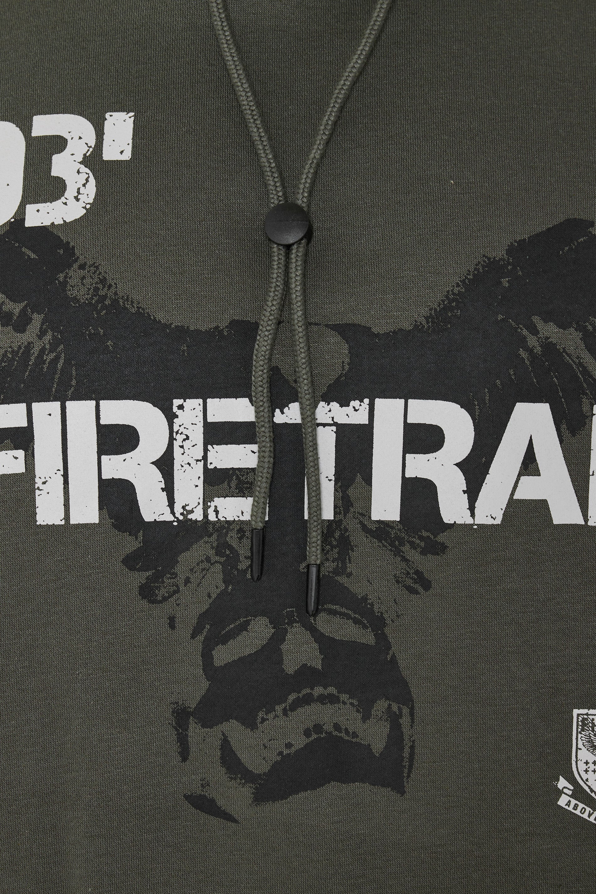 FIRETRAP Big & Tall Khaki Green Hawk Hoodie | BadRhino 5