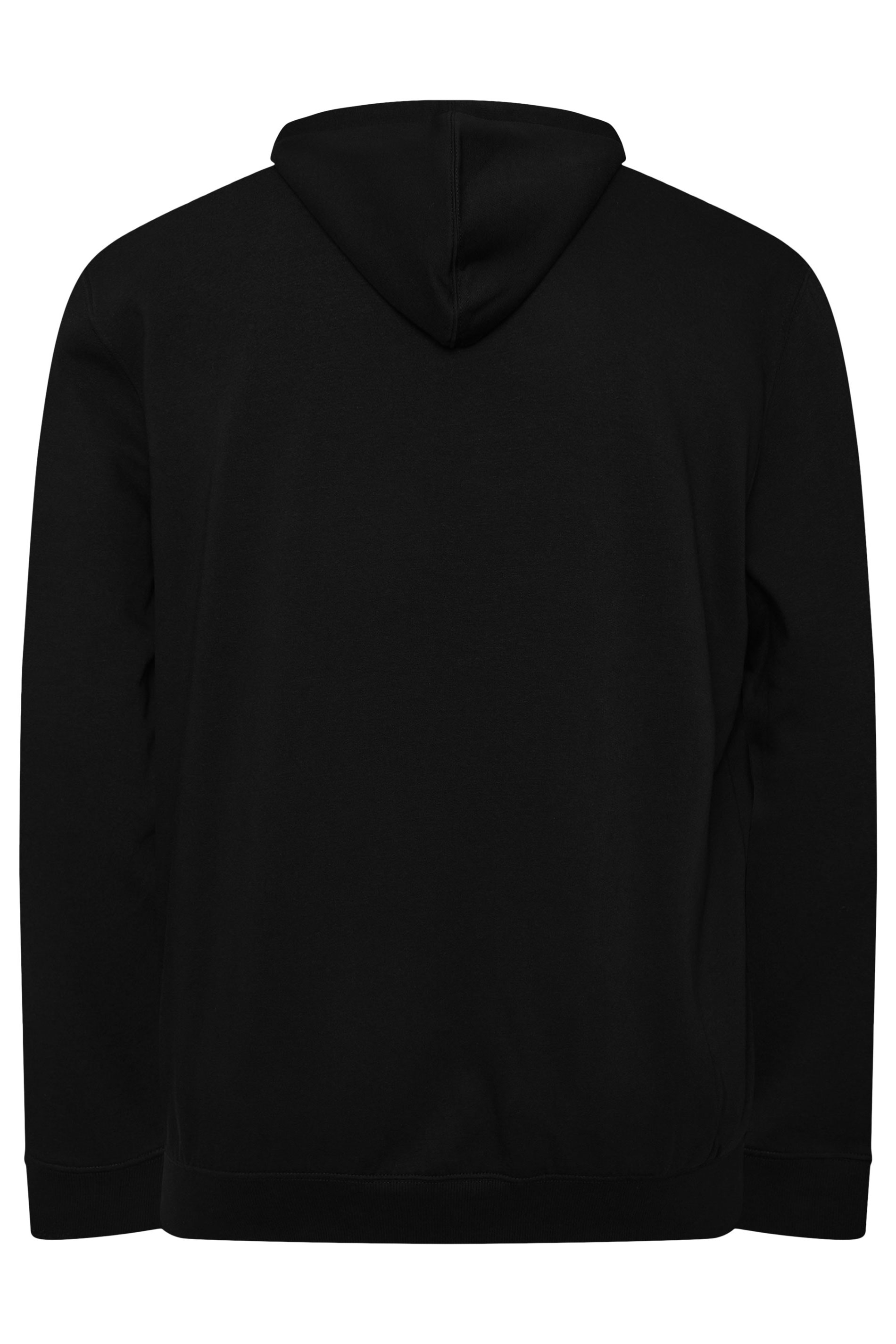 Jack & Jones Big & Tall Black Slogan Hoodie | BadRhino 4