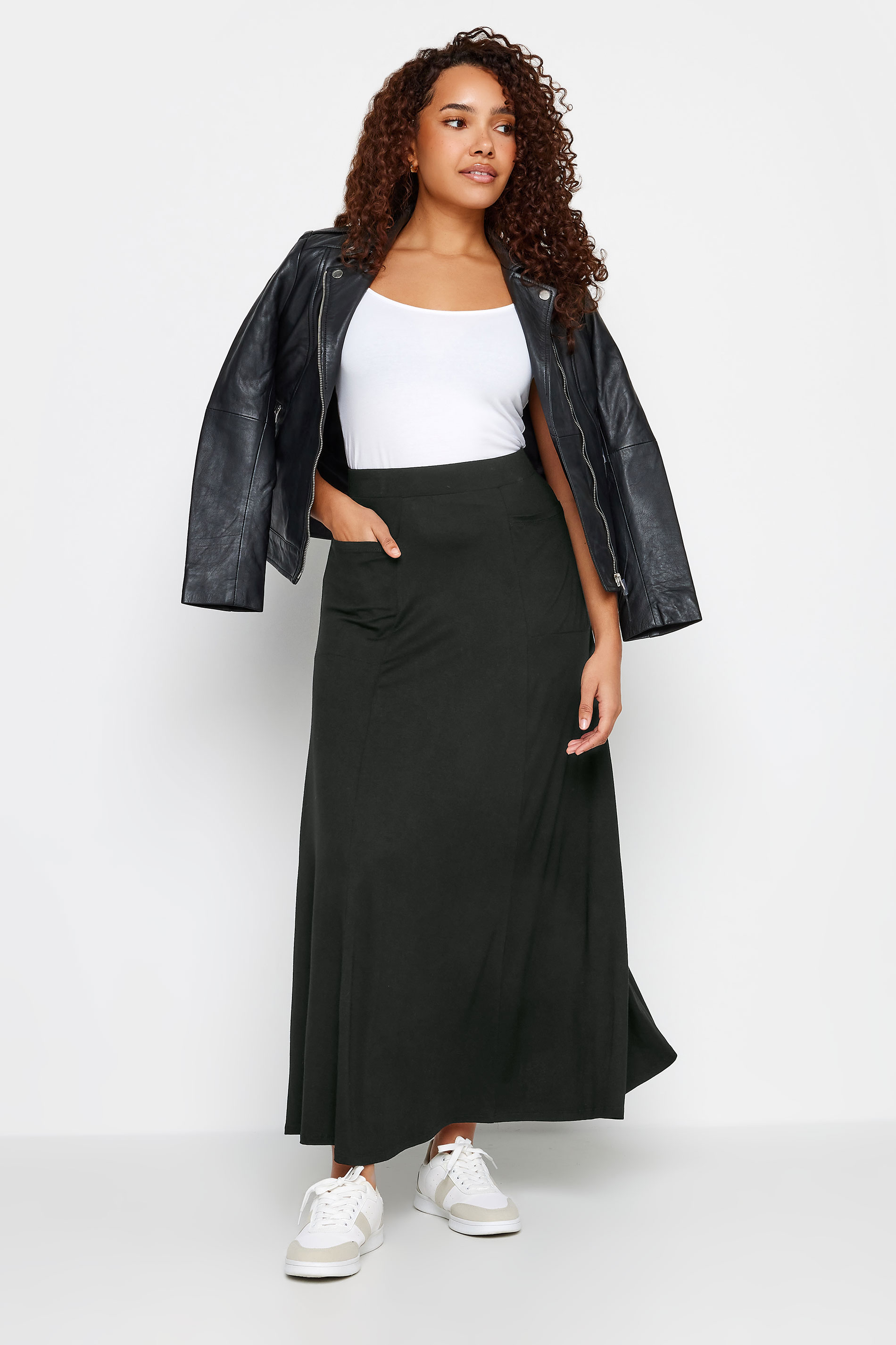 M&Co Black Pocket Maxi Skirt | M&Co 2