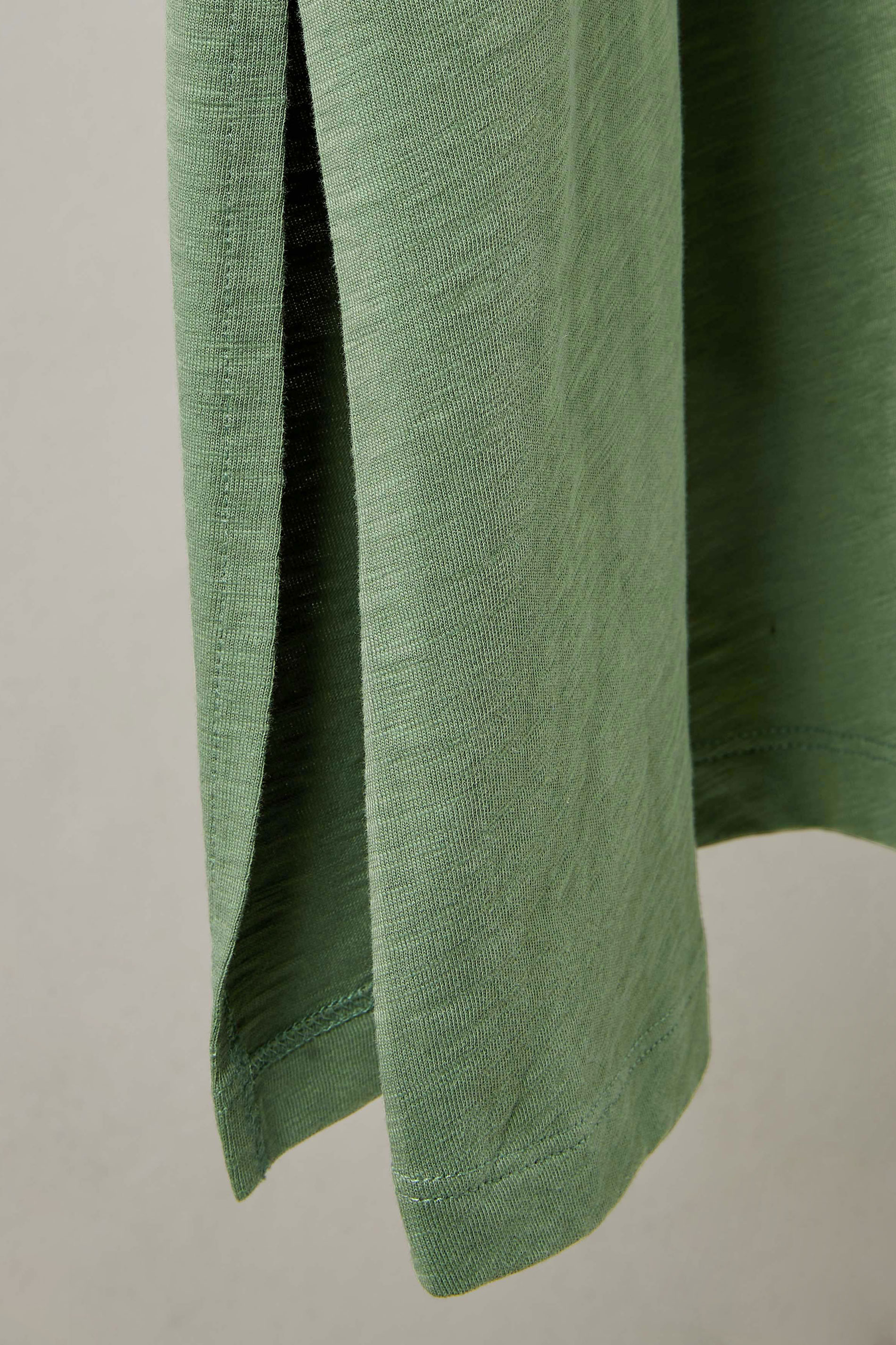EVANS Plus Size Avocado Green Premium Cotton Dress | Evans 7