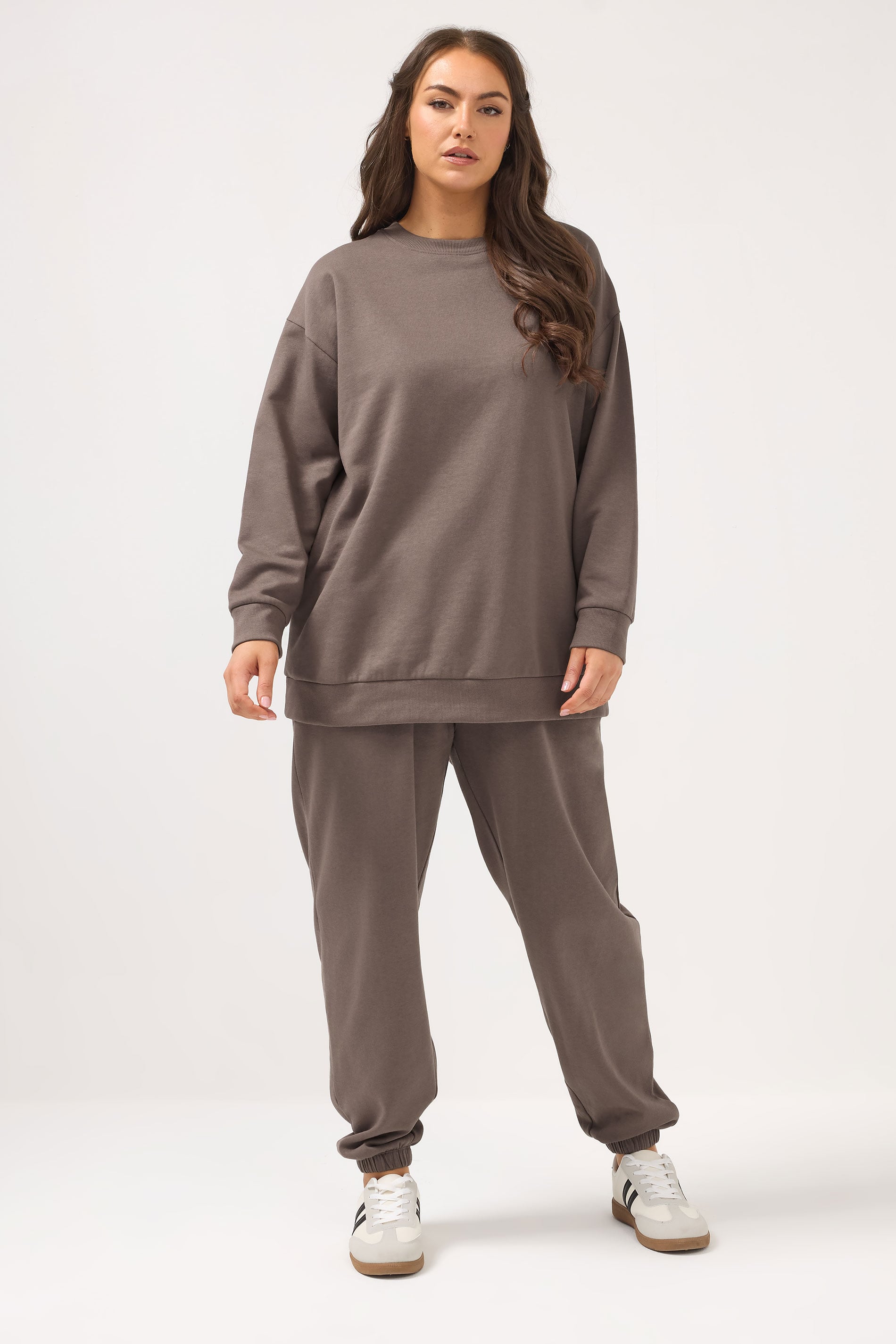 YOURS Plus Size Chocolate Brown Sweatshirt | Yours Clothing 3