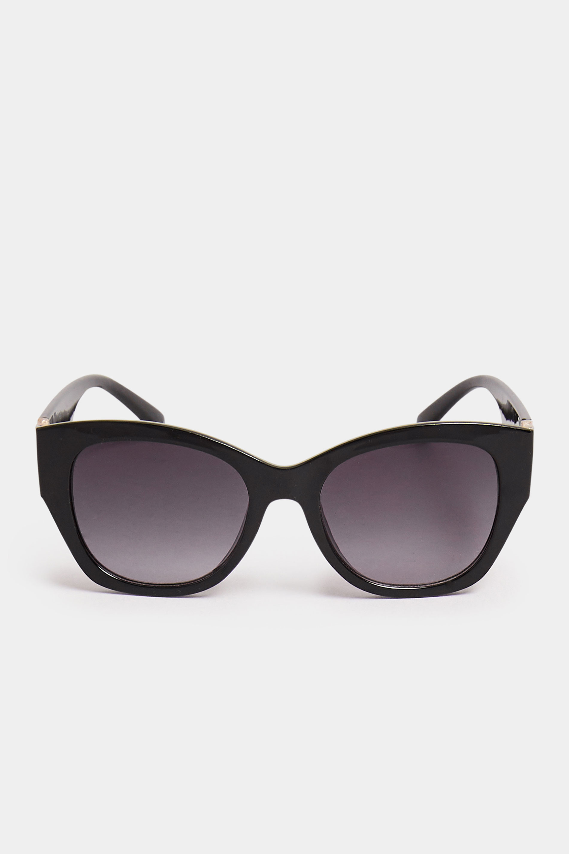 Black & Gold Tone Chain Arm Sunglasses | Yours Clothing 2