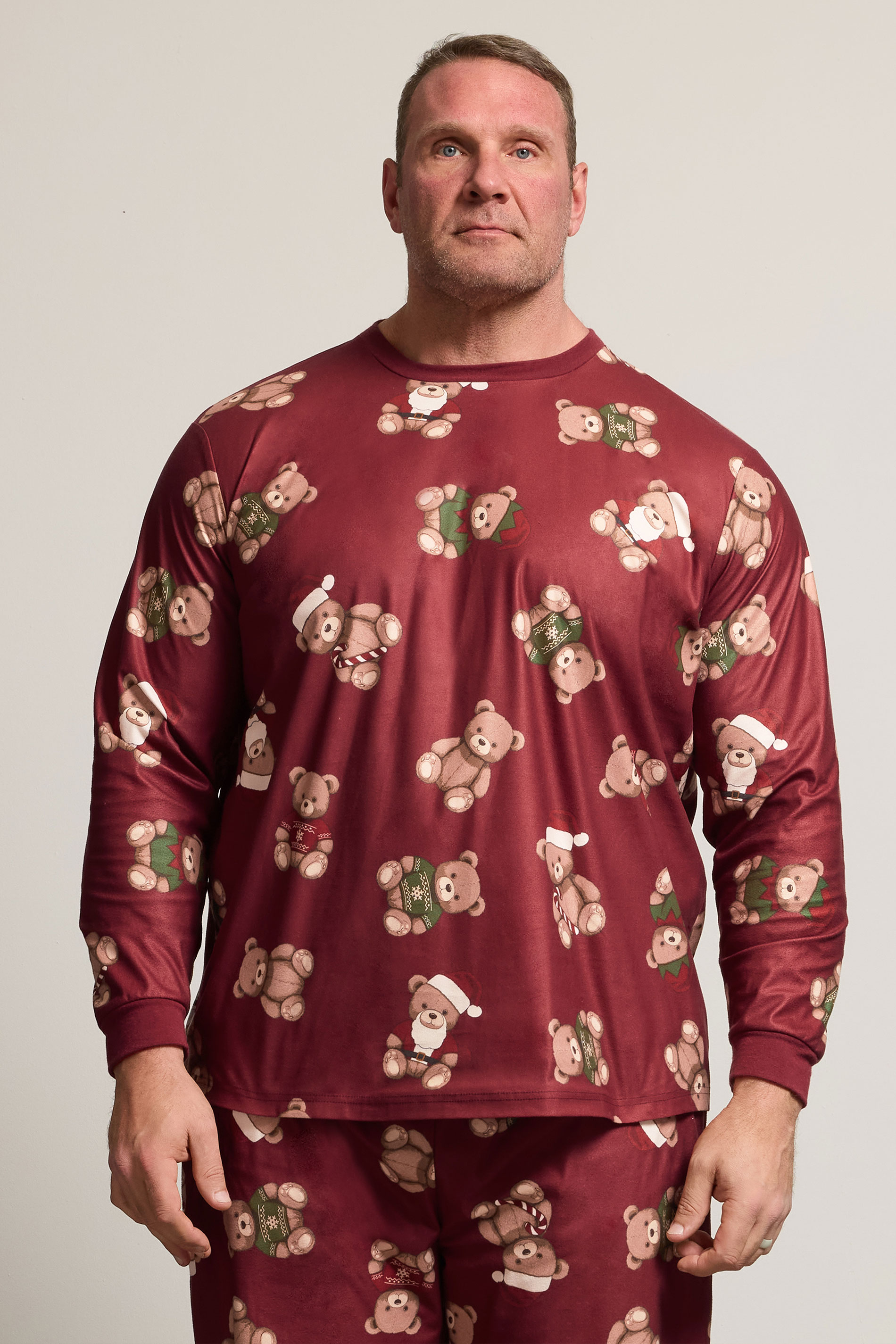 BadRhino Big & Tall Red Teddy Bear Pyjama Set | BadRhino 1