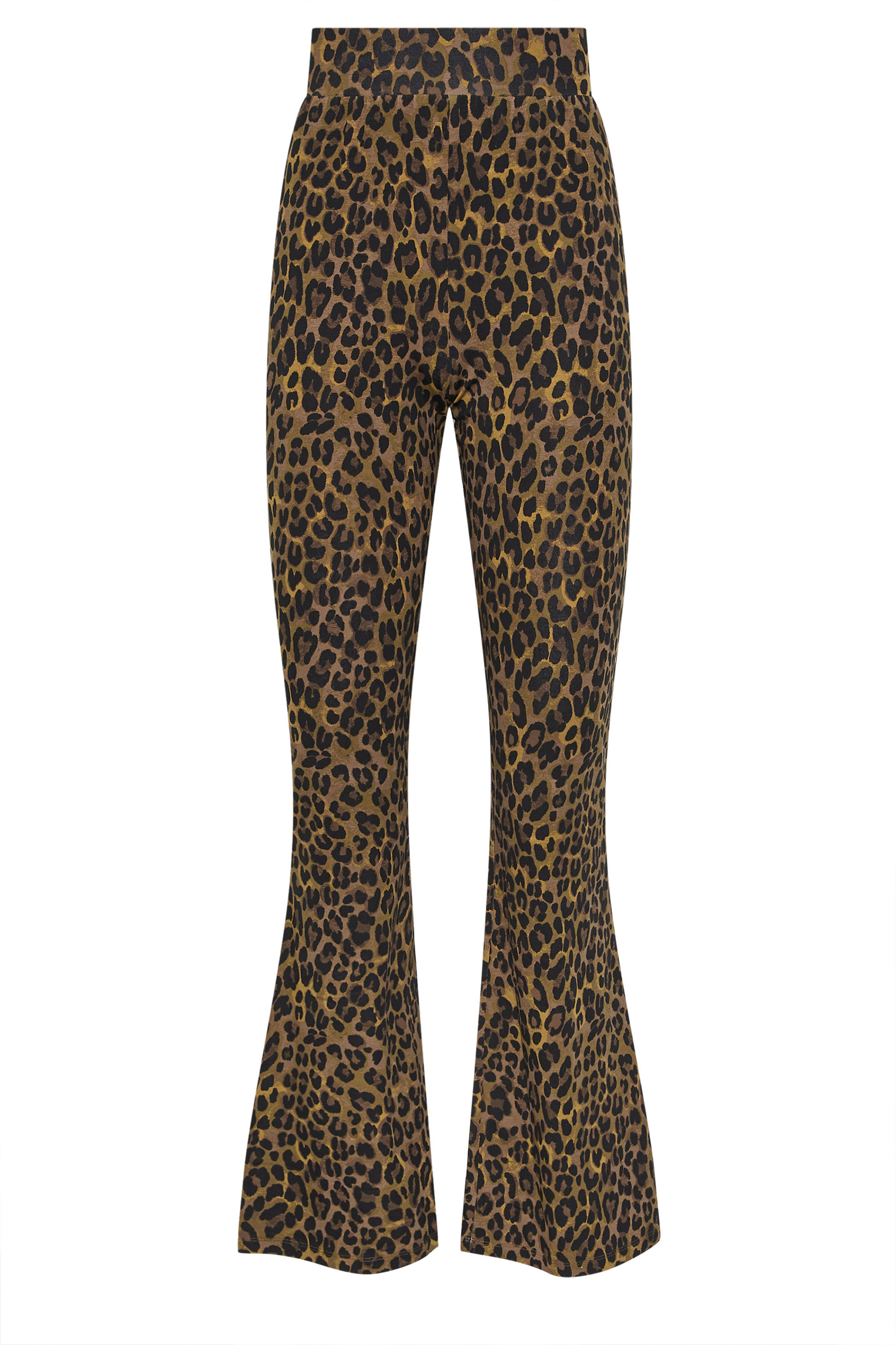 LTS Tall Brown Leopard Print Flared Leggings | Long Tall Sally 5