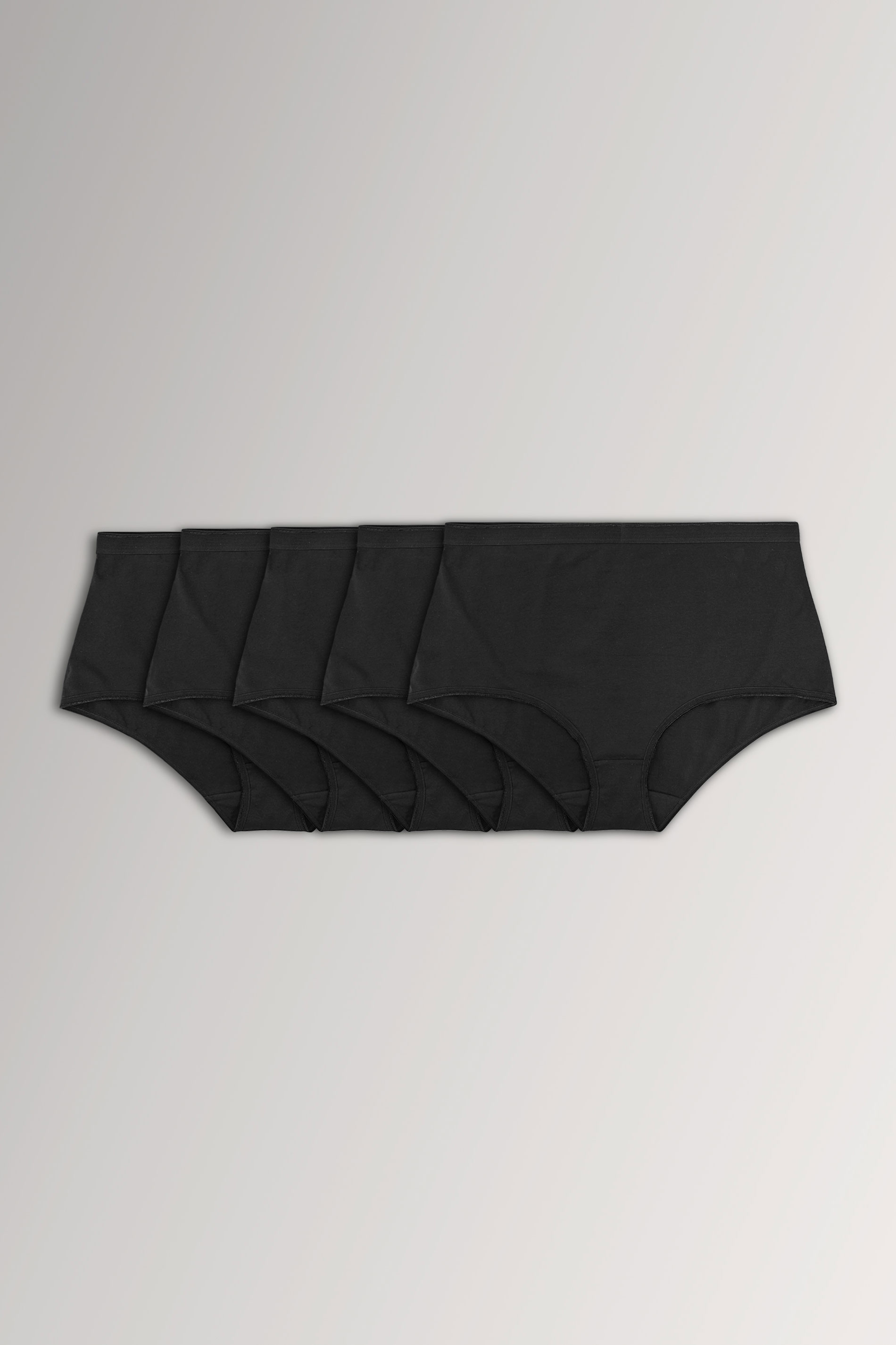 YOURS Plus Size 5 PACK Black Stretch Full Briefs | Yours Clothing  3