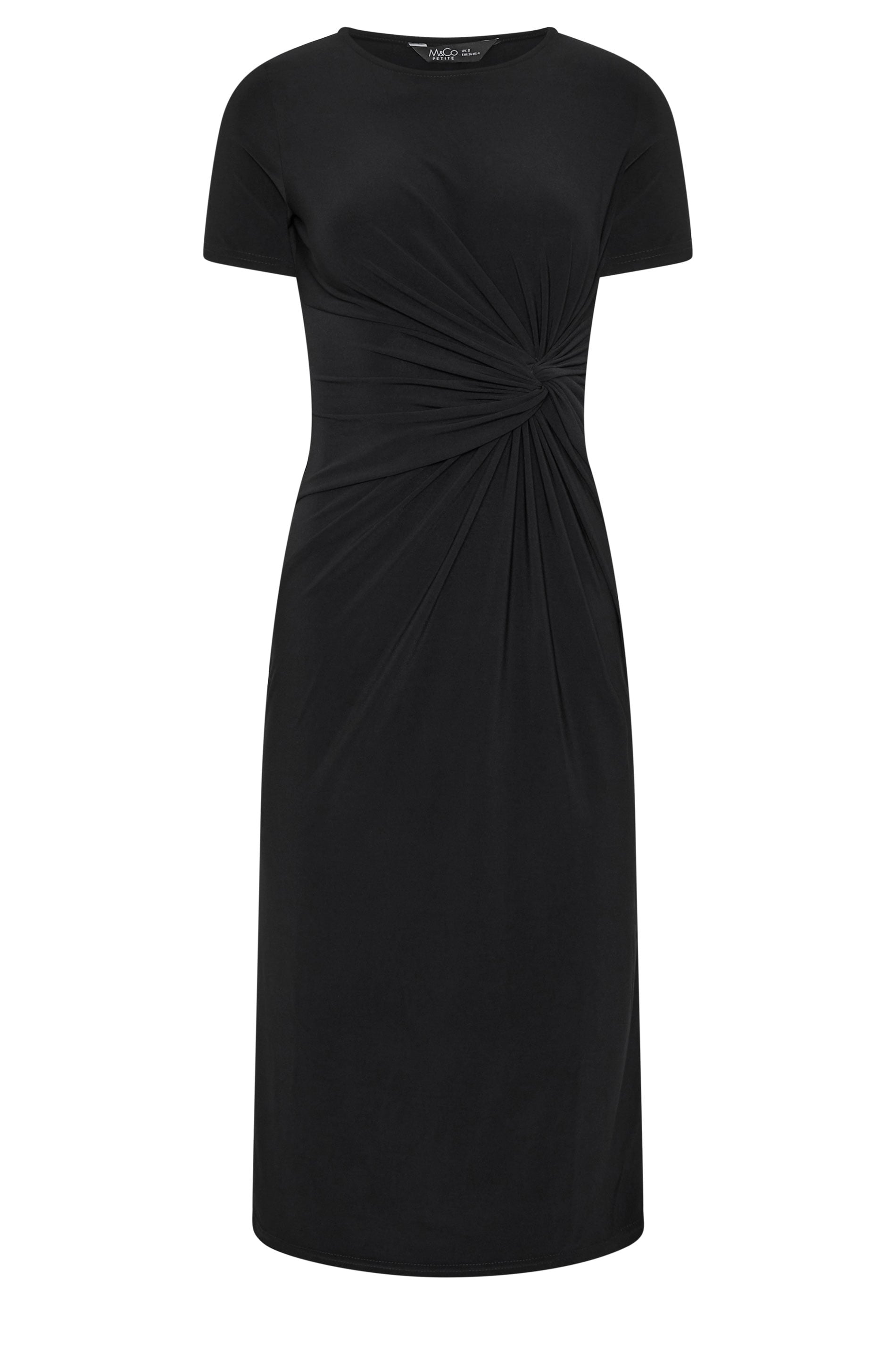 M&Co Petite Black Twist Front Maxi Dress | M&Co 1