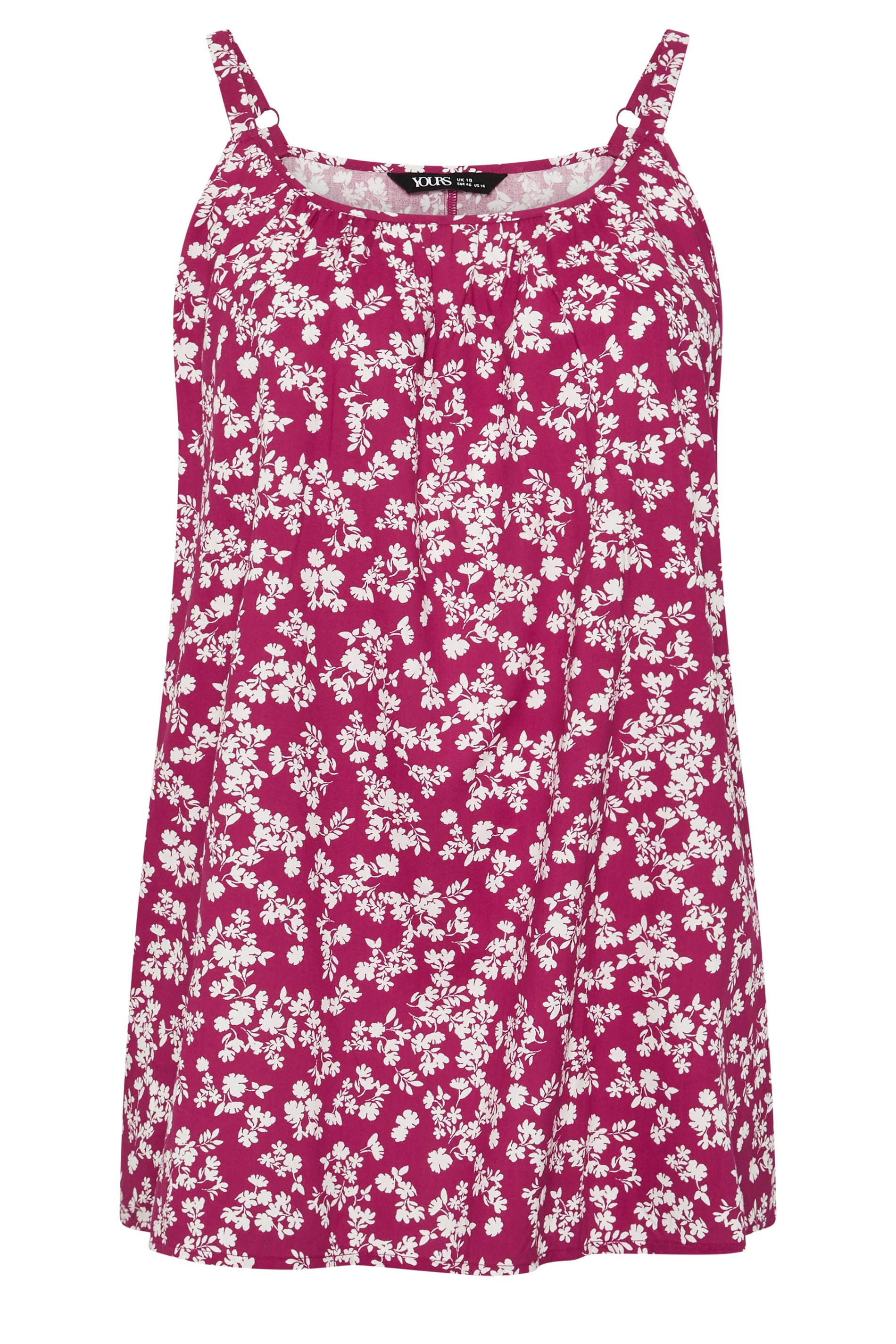YOURS Plus Size Purple Ditsy Floral Vest Top | Yours Clothing 5