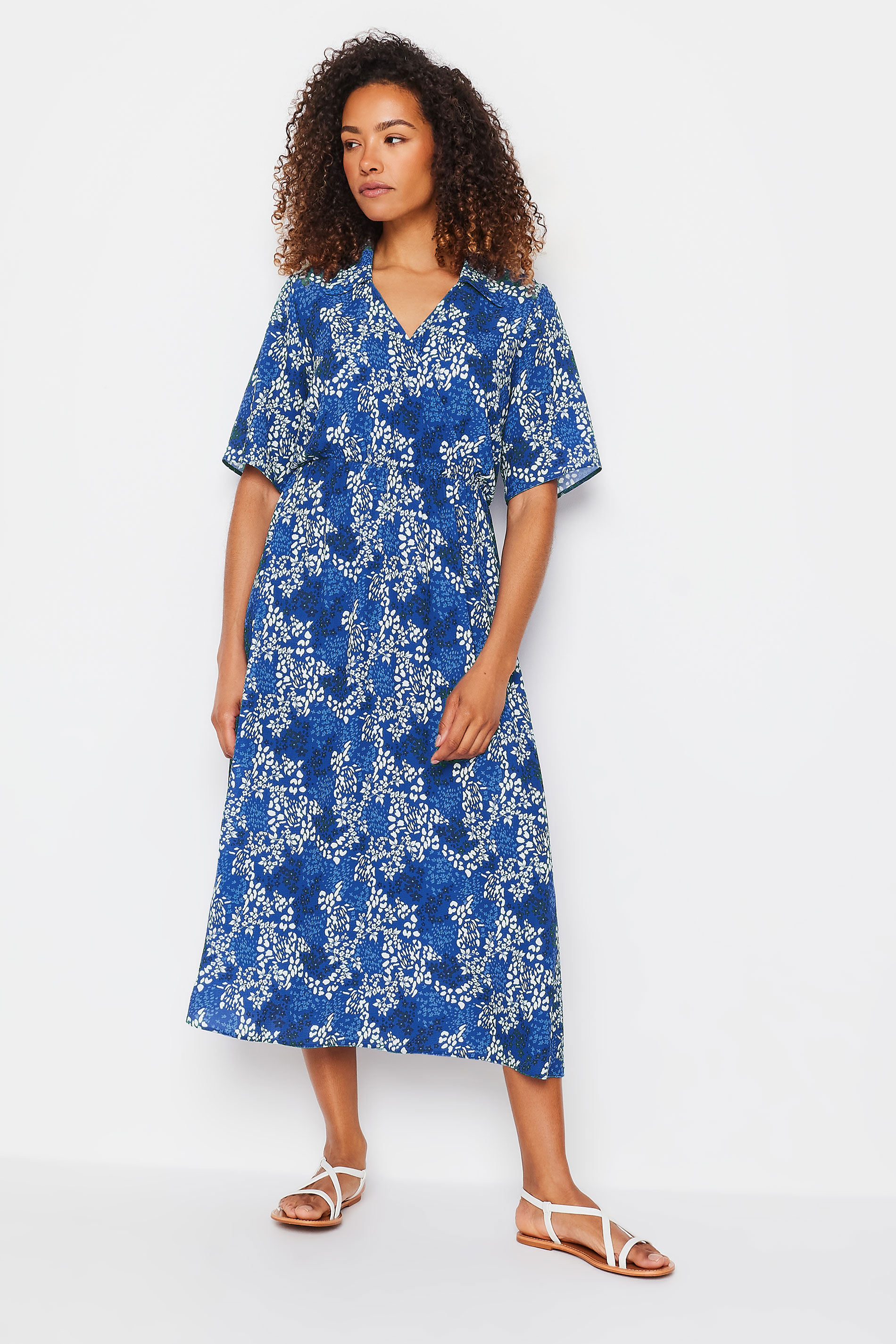 M&Co Blue Abstract Print Midaxi Dress | M&Co 2