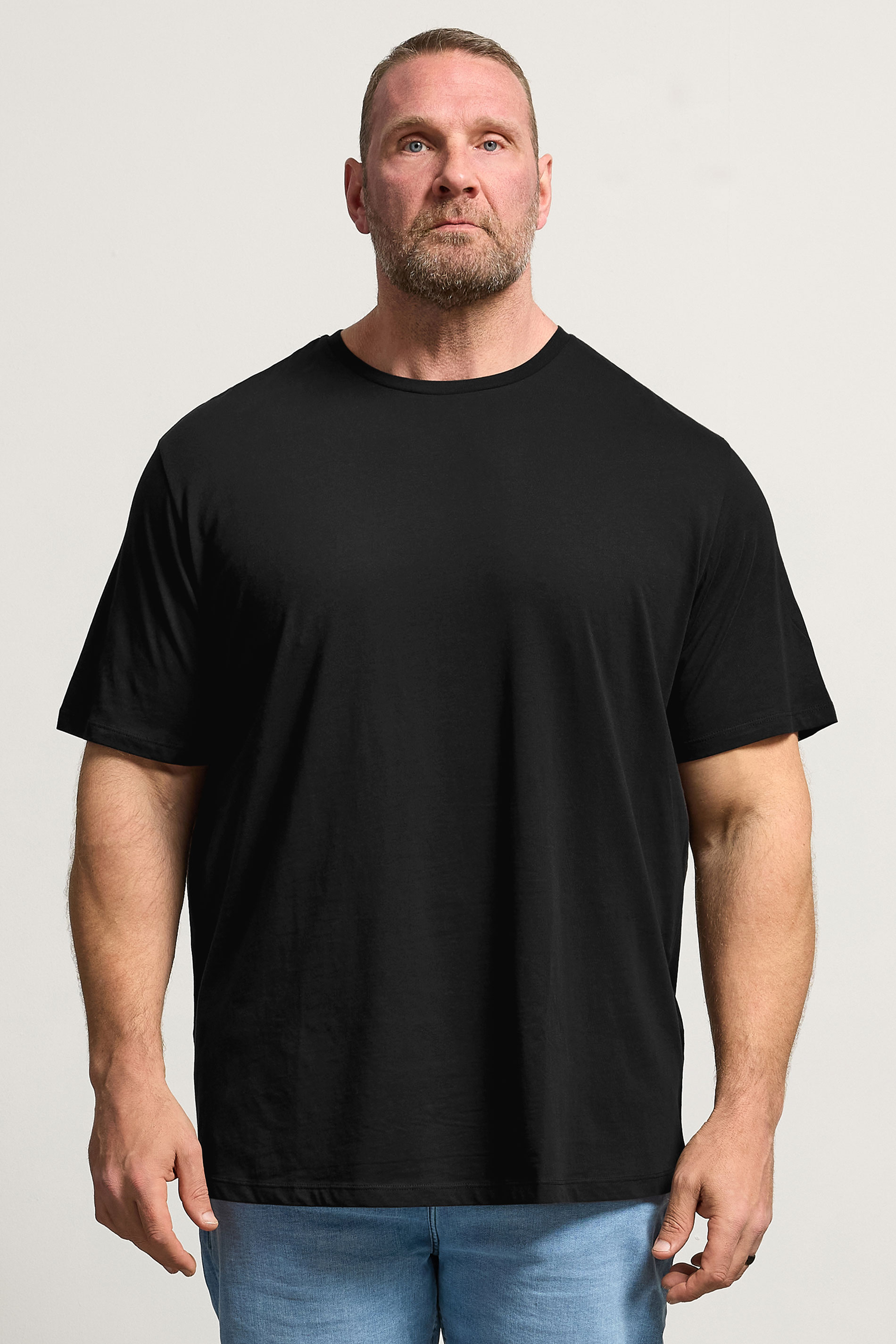 JACK & JONES Big & Tall 2 Pack White & Black Graphic T-Shirts | BadRhino 2