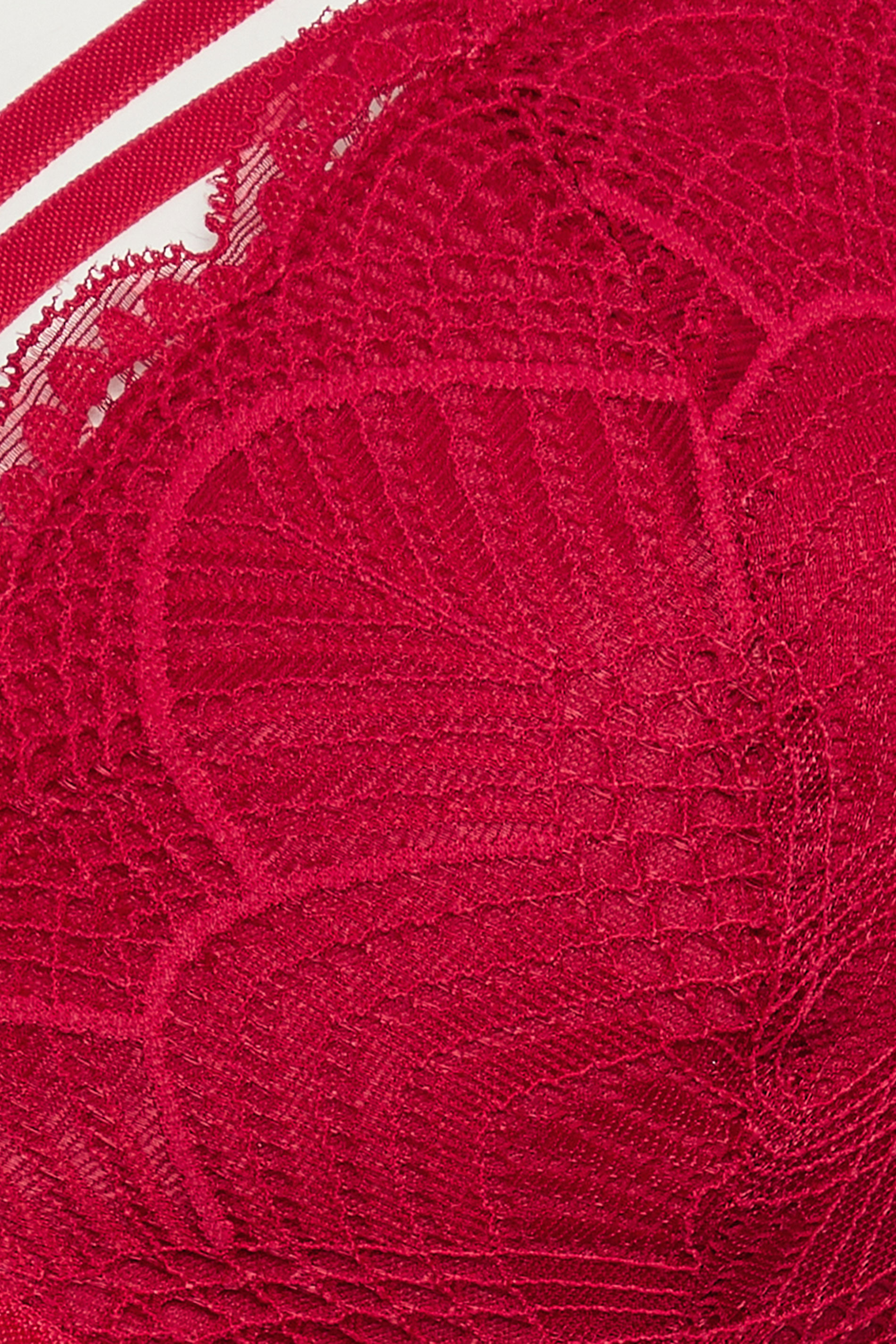 YOURS Plus Size Red Lace Underwired Bra | Yours Clothing 2