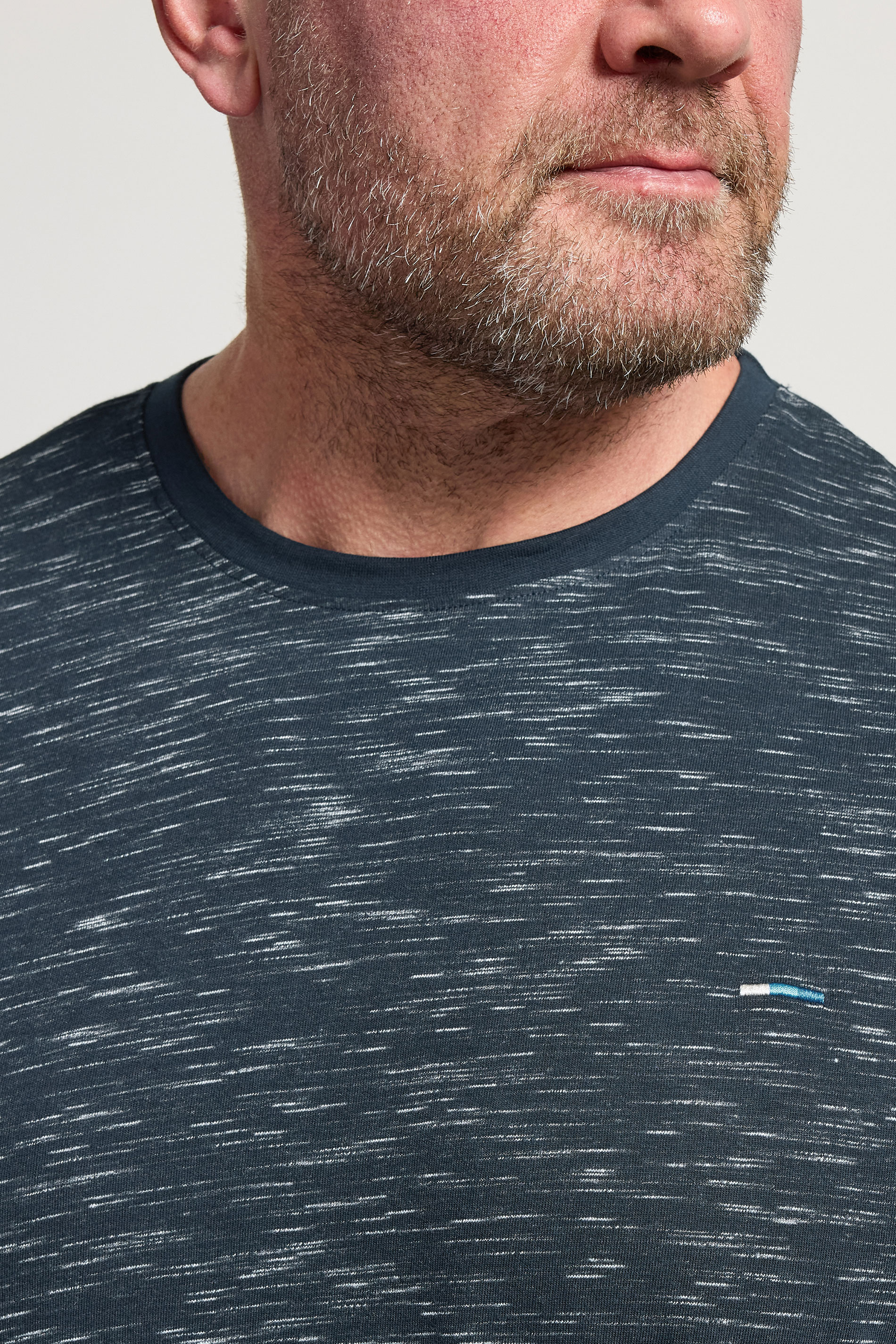 BadRhino Big & Tall Navy Blue Injected Slub T-Shirt | BadRhino 2