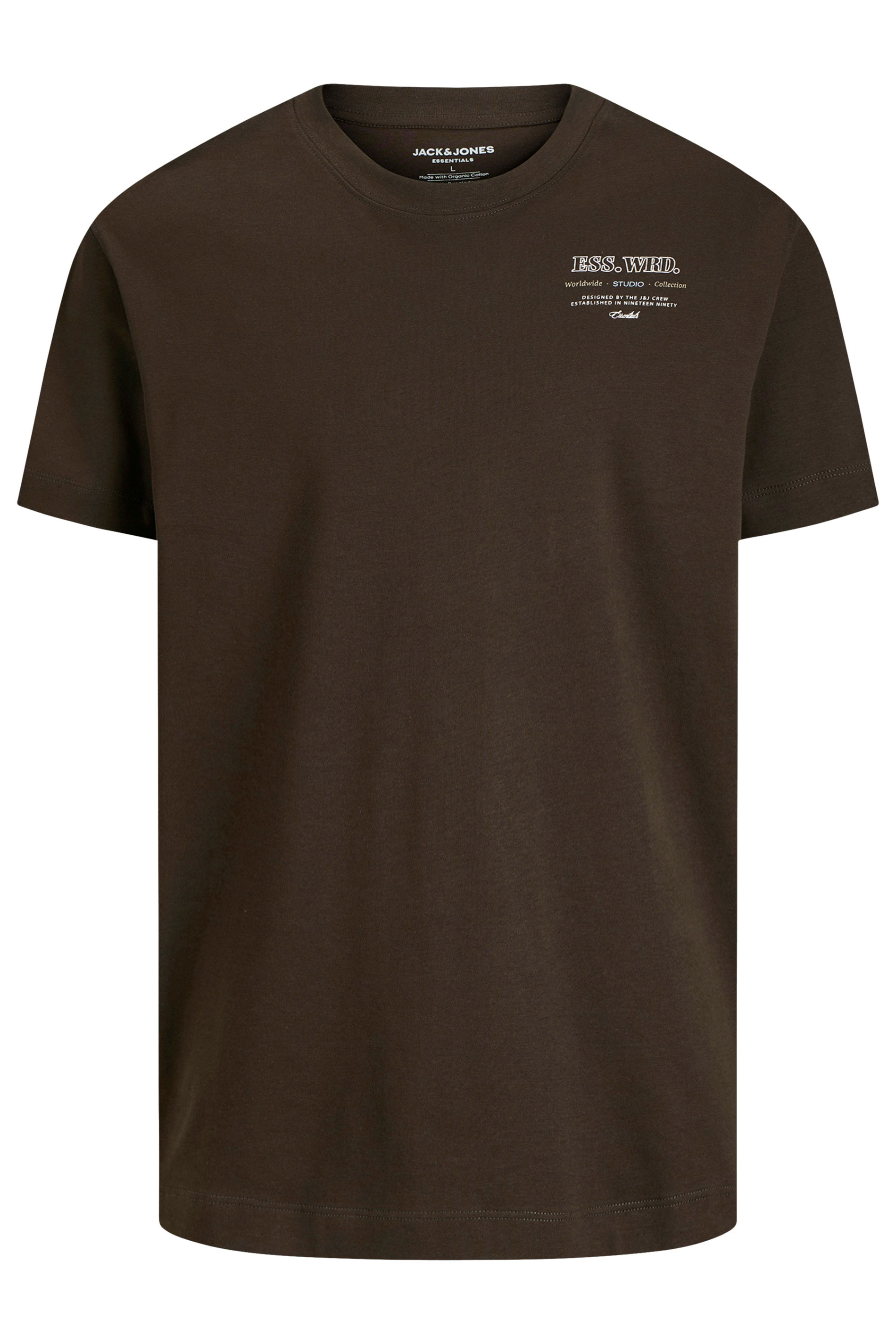 JACK & JONES Big & Tall Brown Studio Graphic T-Shirt | BadRhino 2