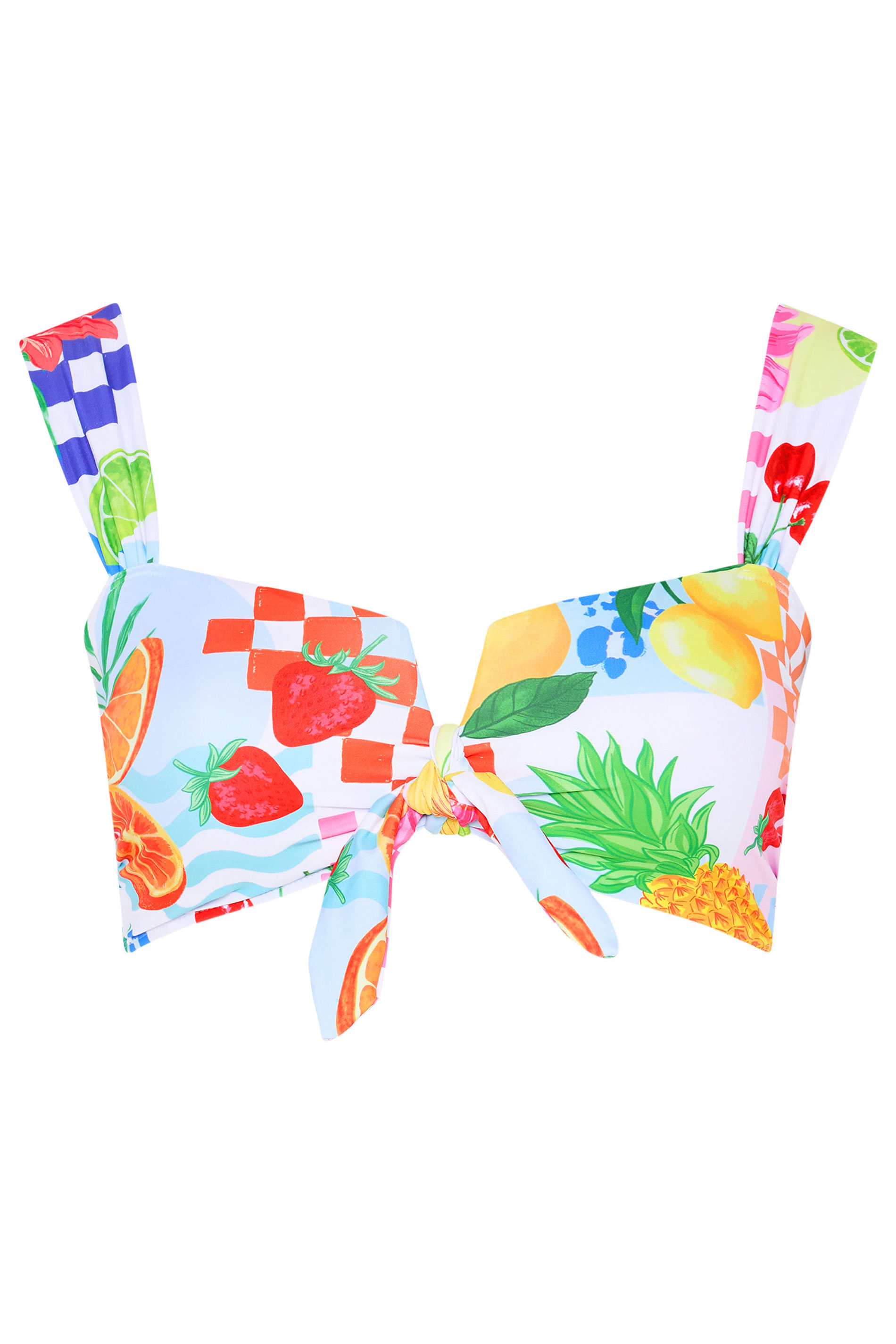 YOURS Plus Size Pink Mixed Tropical Wired Bikini Top | Yours Clothing 8