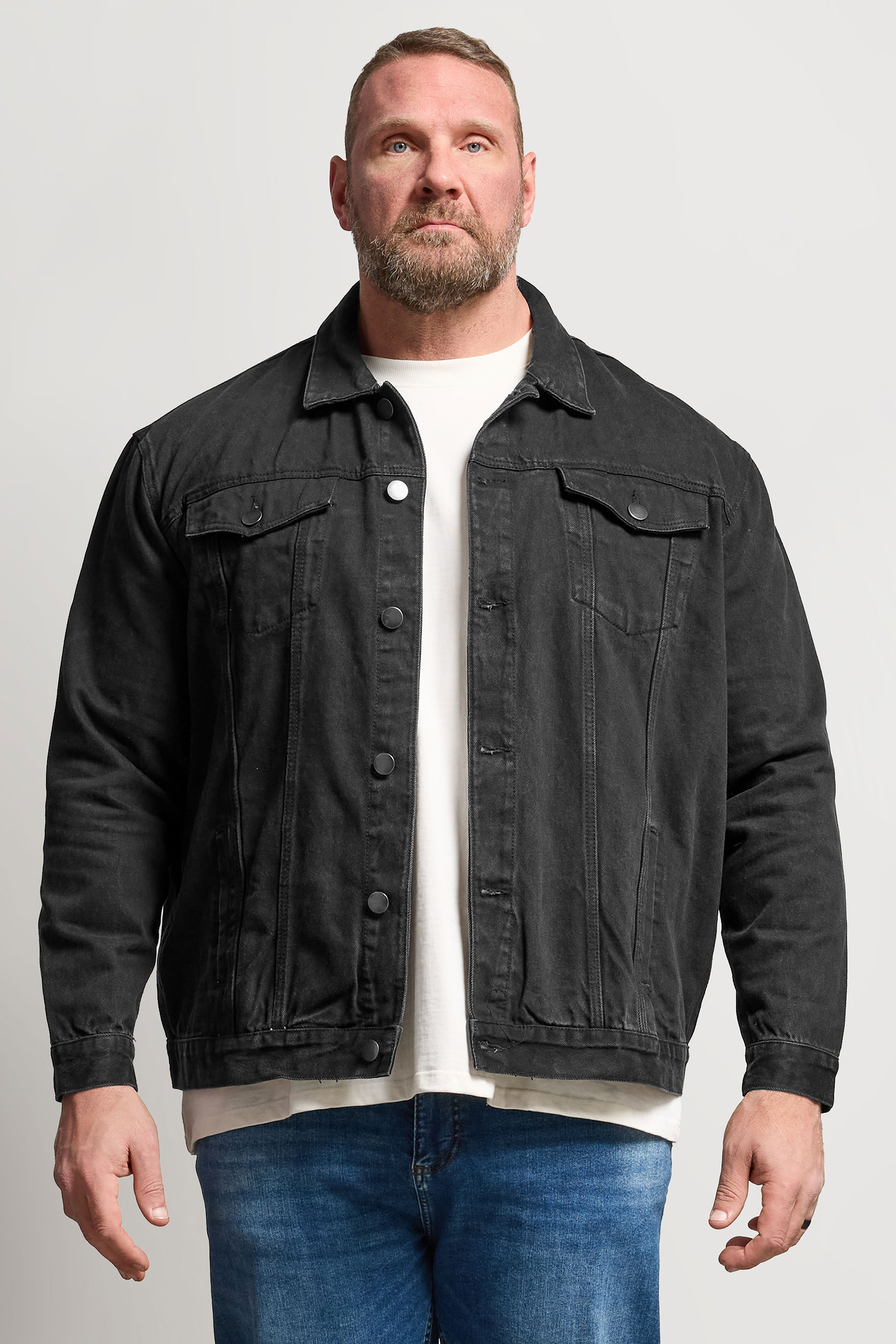 BadRhino Big & Tall Black Denim Jacket | BadRhino 2