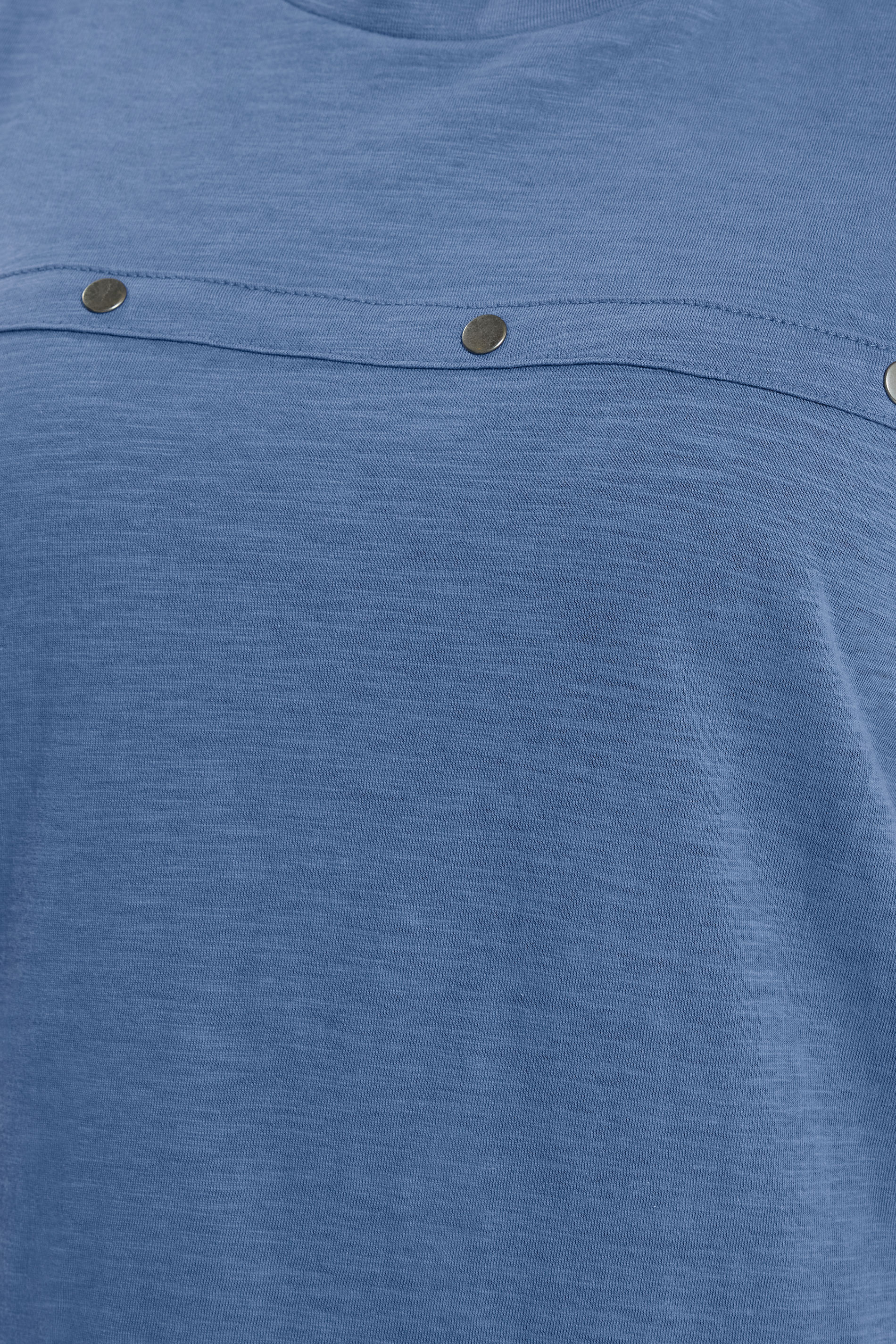 YOURS Plus Size Blue Stud Grown-On Sleeve T-Shirt | Yours Clothing 4