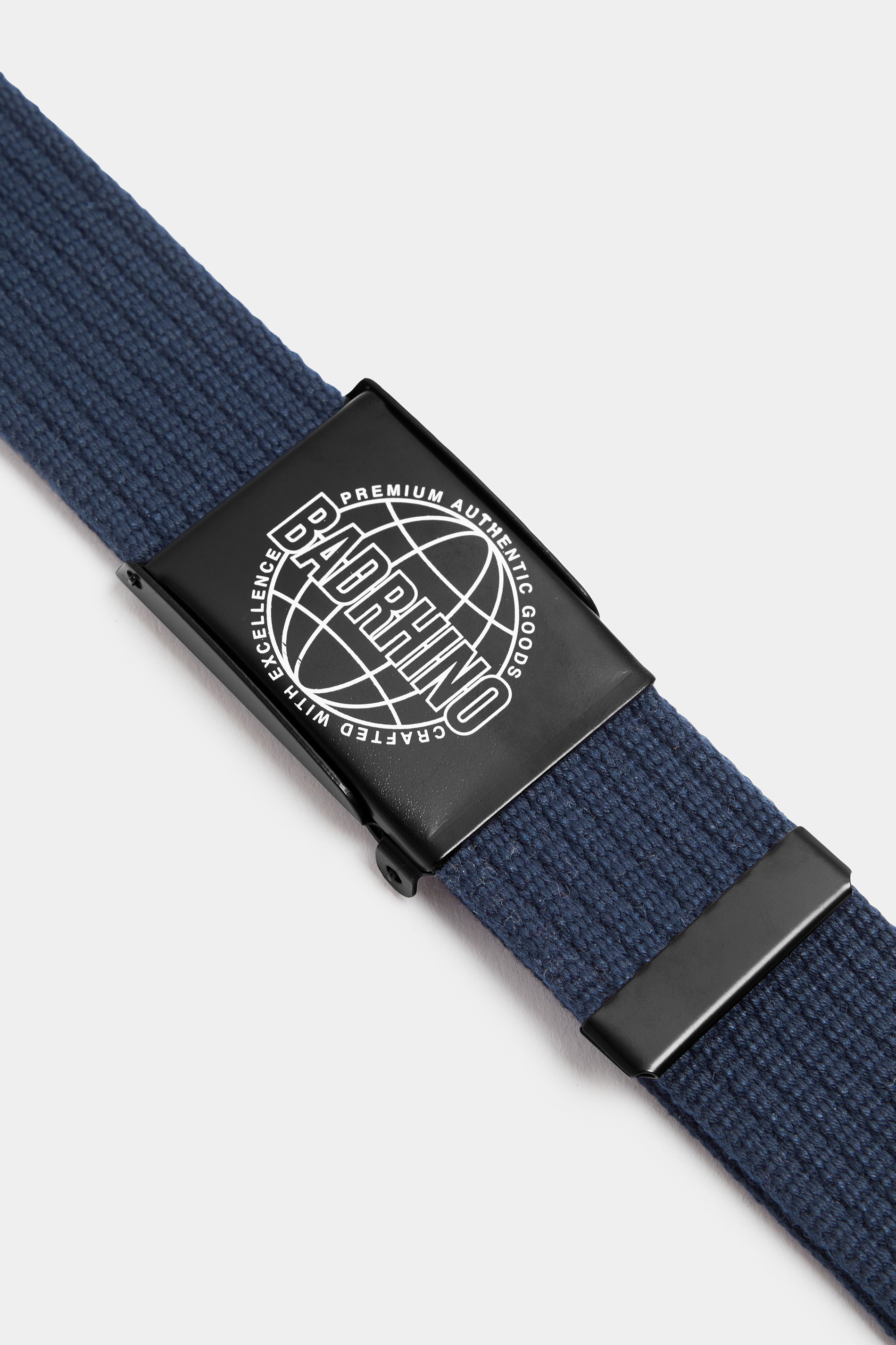 BadRhino Big & Tall Navy Blue Ribbed Webbing Belt | BadRhino 4