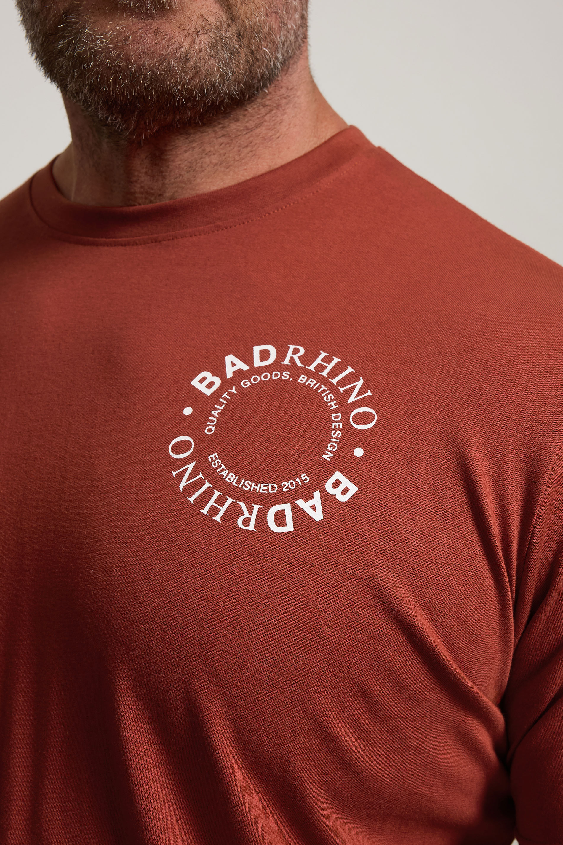 BadRhino Big & Tall Burnt Red Circle Logo T-Shirt | BadRhino 5