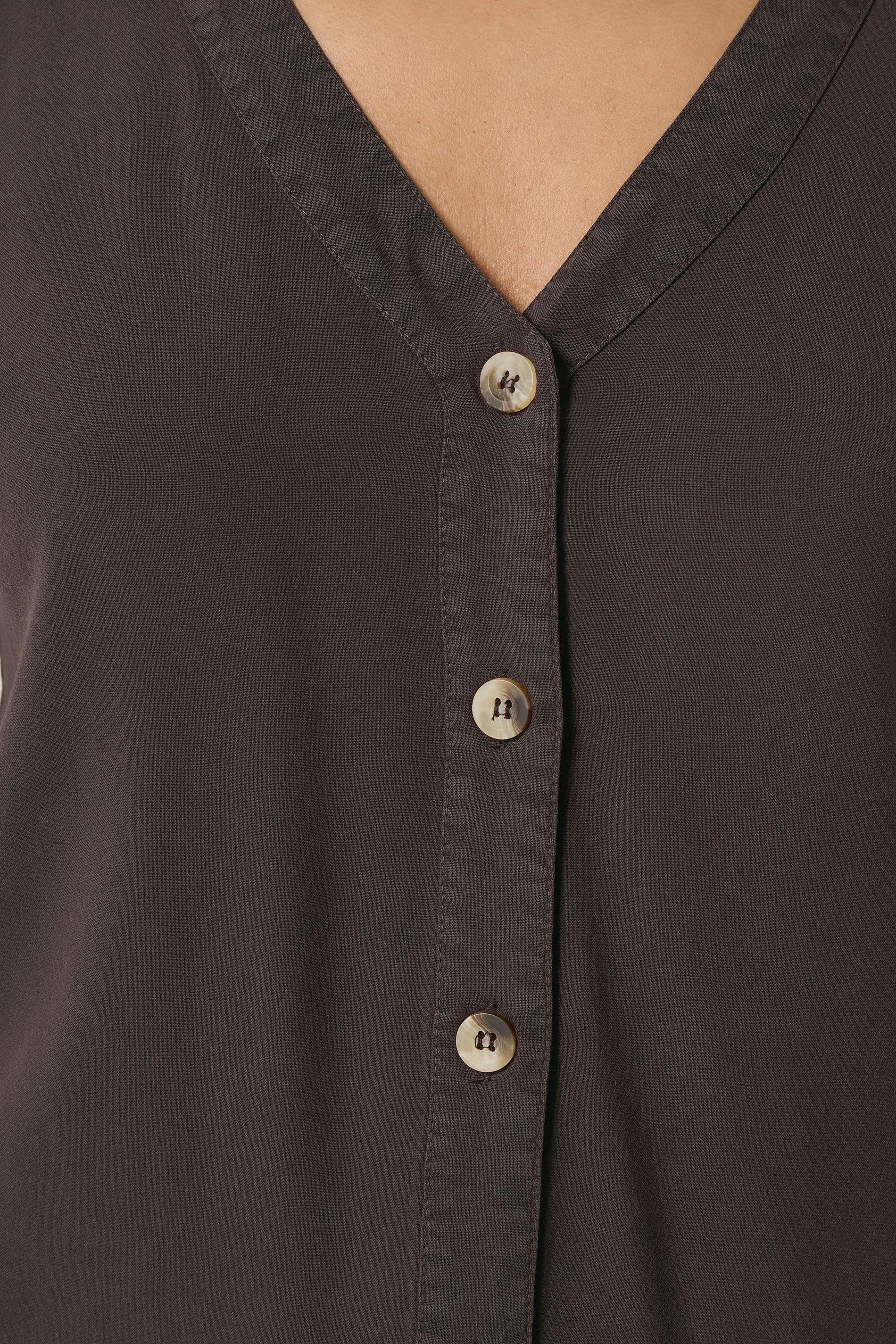 M&Co Brown Button Front Blouse | M&Co 6