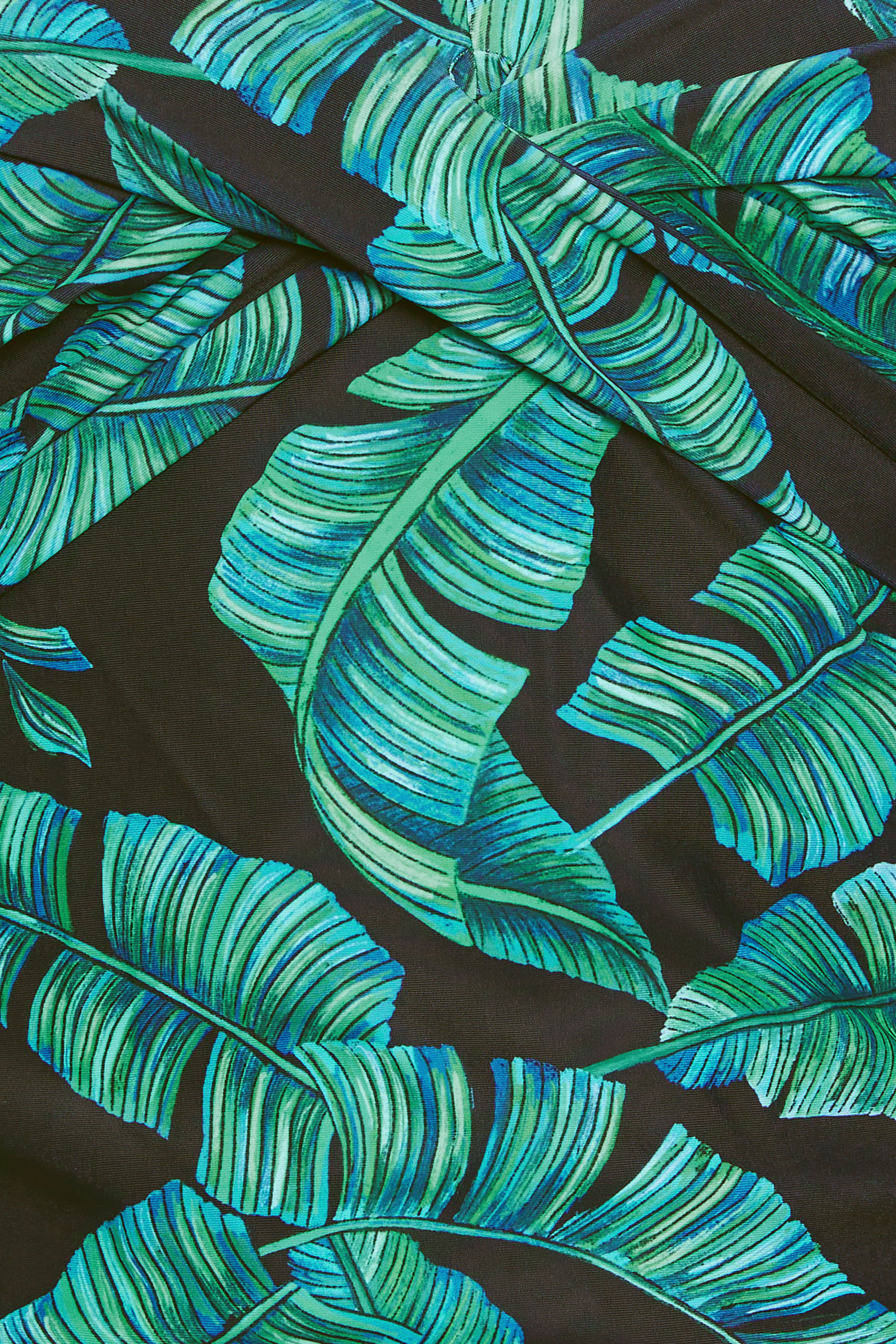 BUMP IT UP MATERNITY Plus Size Black Palm Leaf Swimsuit | Yours Clothing 6
