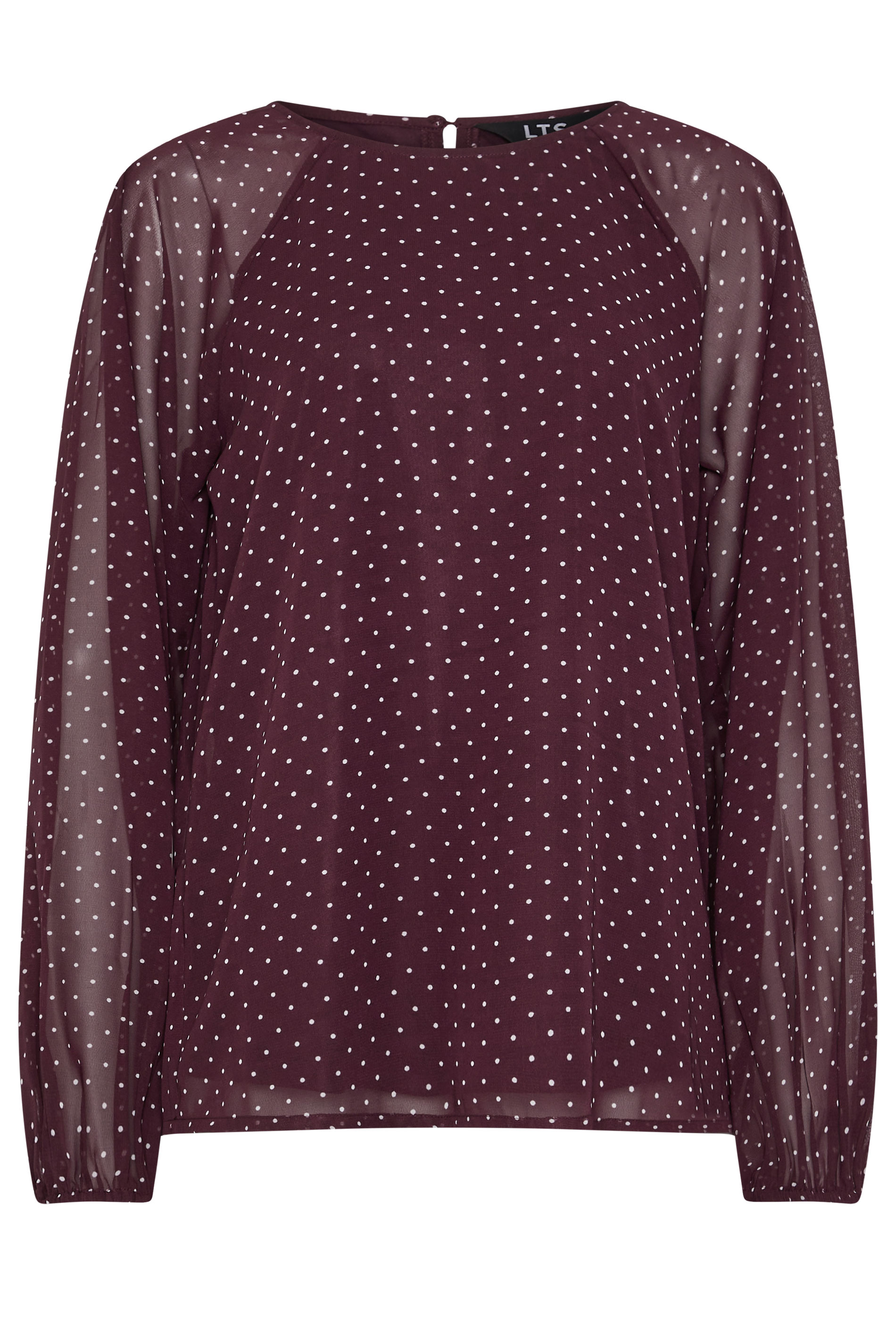 LTS Tall Women's Red Polka Dot Long Sleeve Blouse | Long Tall Sally 5