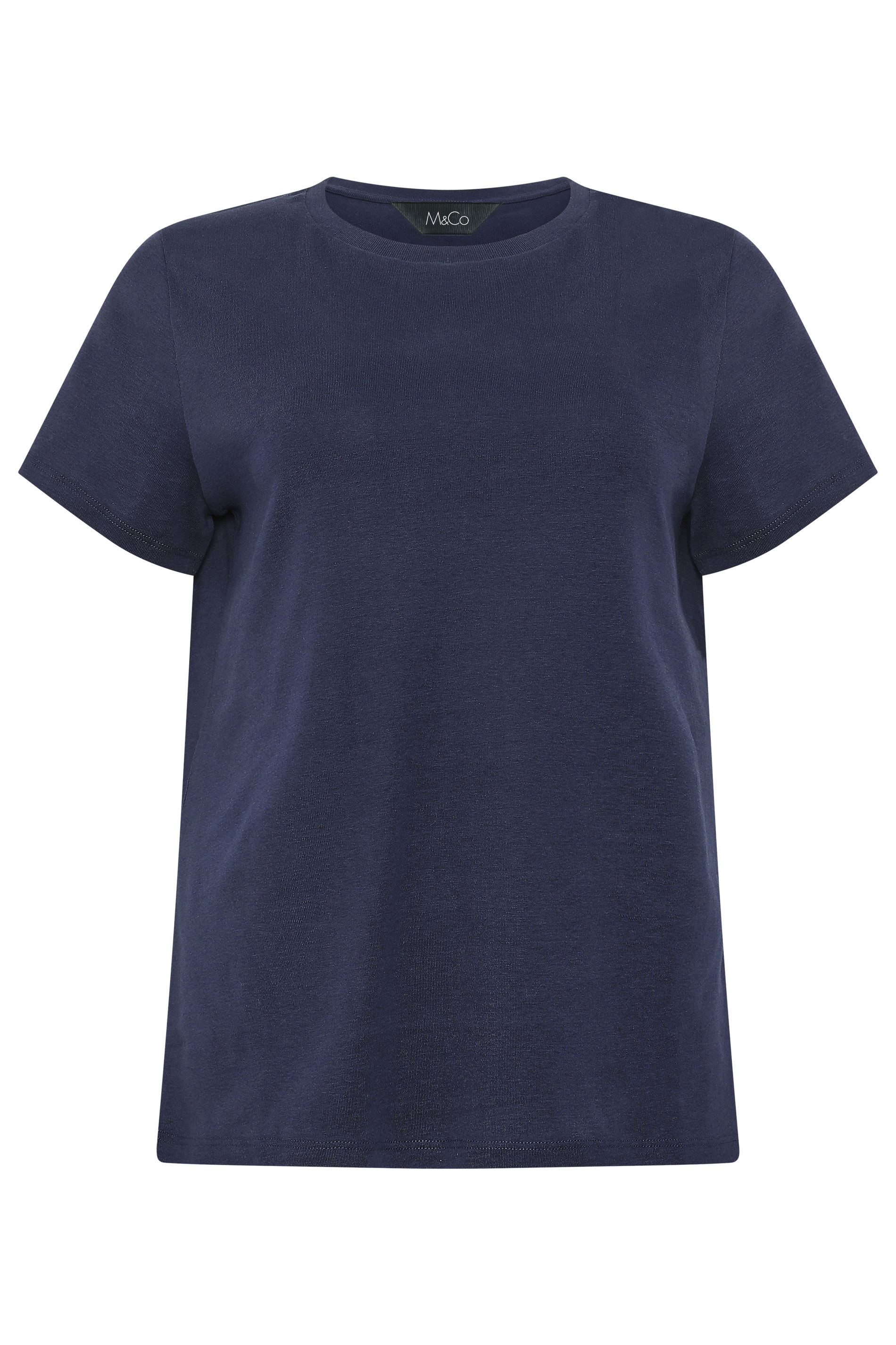 M&Co Navy Blue Cotton T-Shirt | M&Co 5