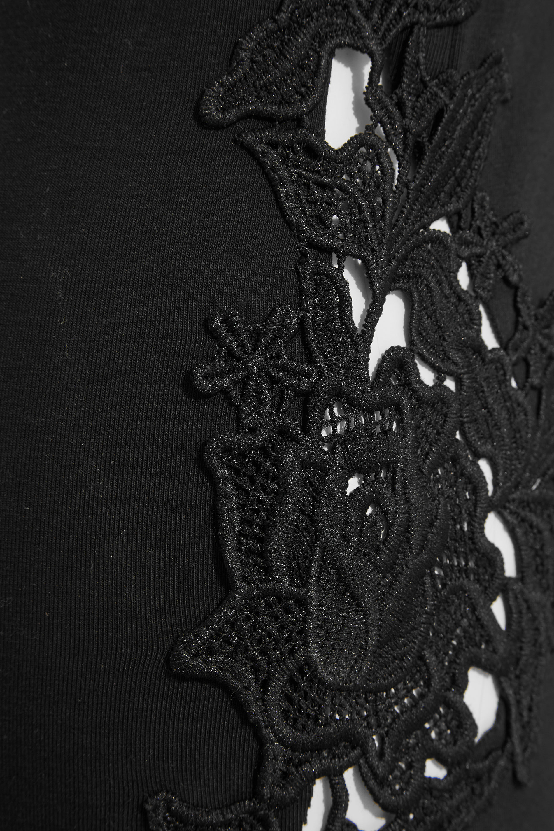 Plus Size Black Lace Cropped Leggings | Yours Clothing 5