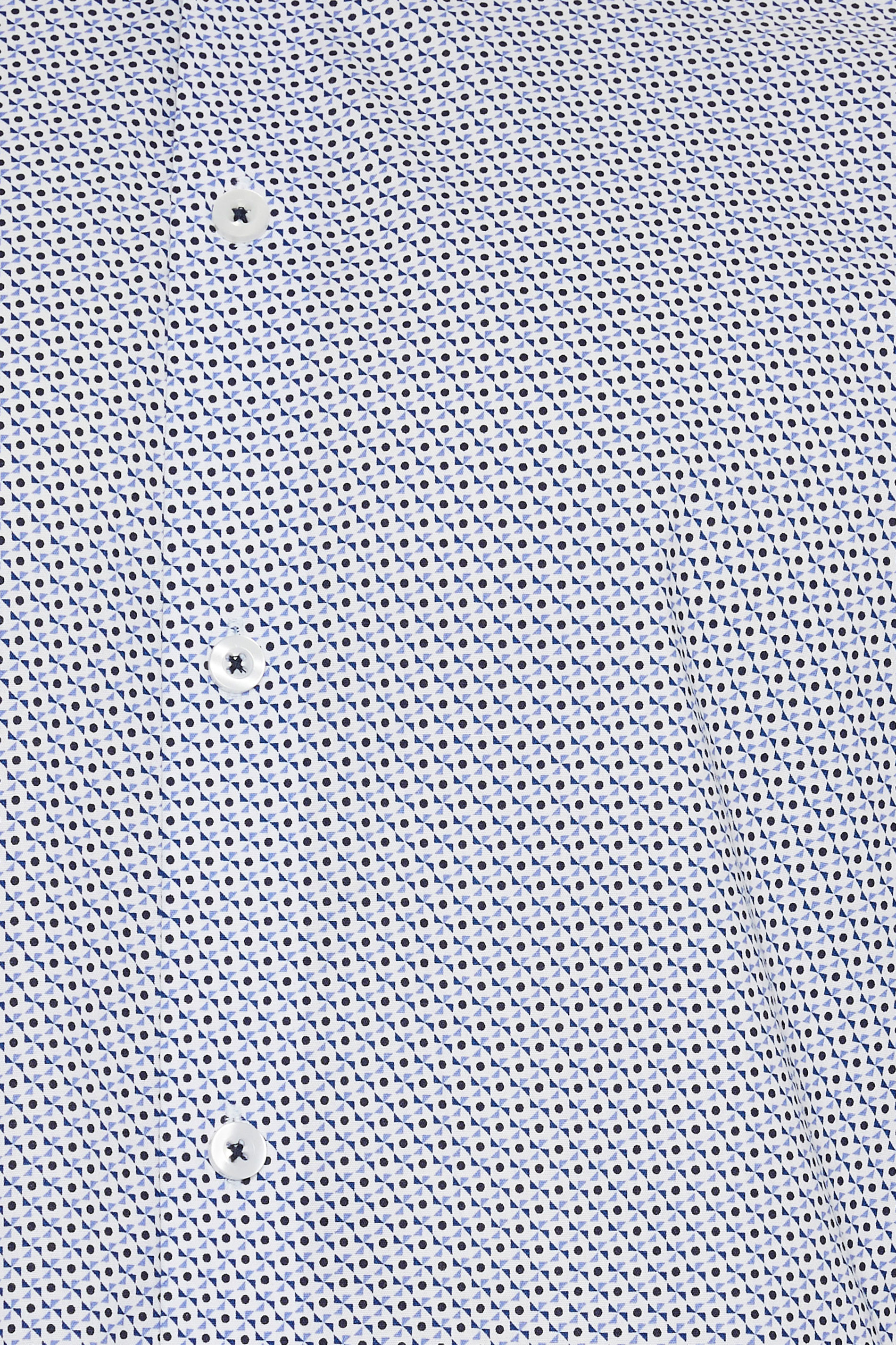 BadRhino Tailoring Big & Tall Blue Abstract Print Formal Shirt | BadRhino 5