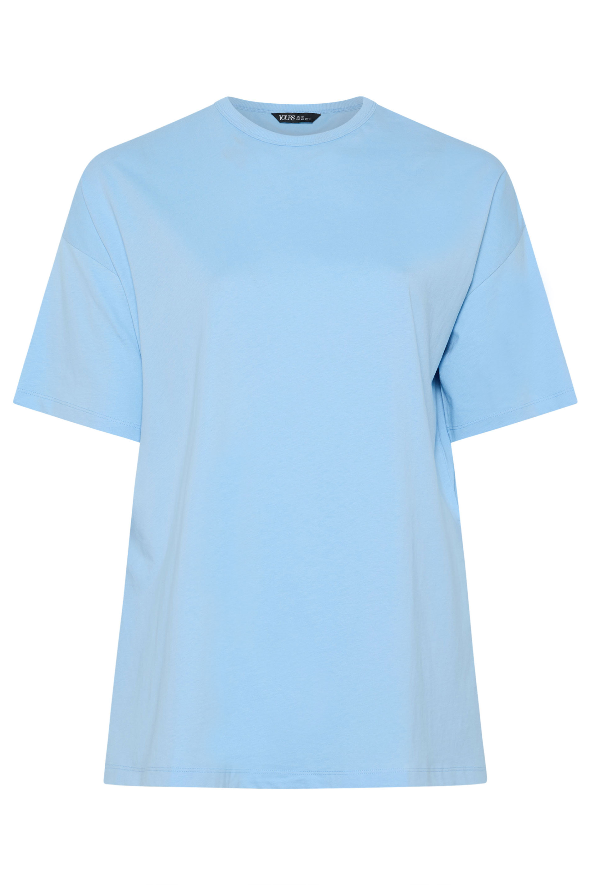 YOURS Plus Size Blue Longline T-Shirt | Yours Clothing 5