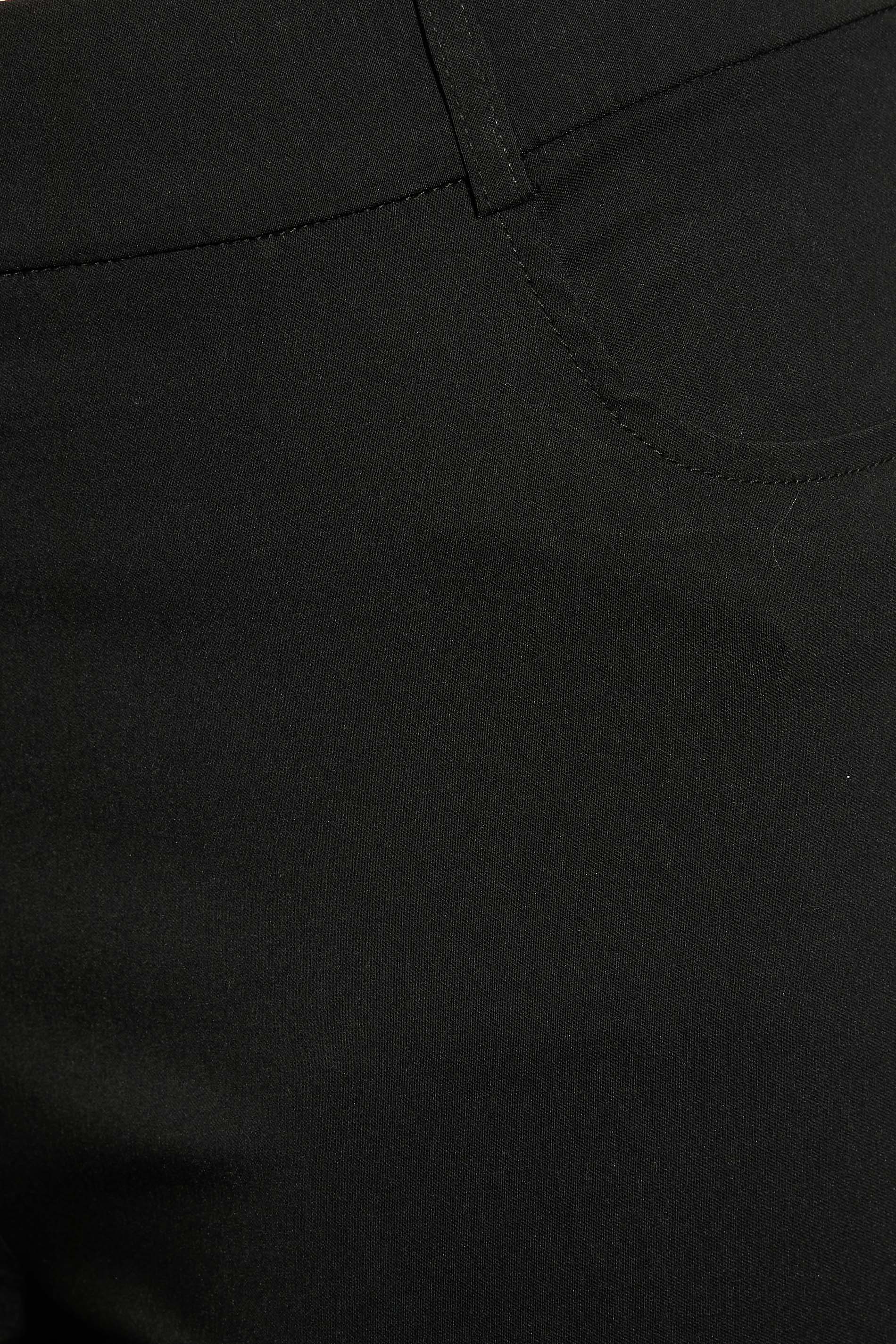 Curve Plus Size Black Bengaline Slim Leg Trousers 5
