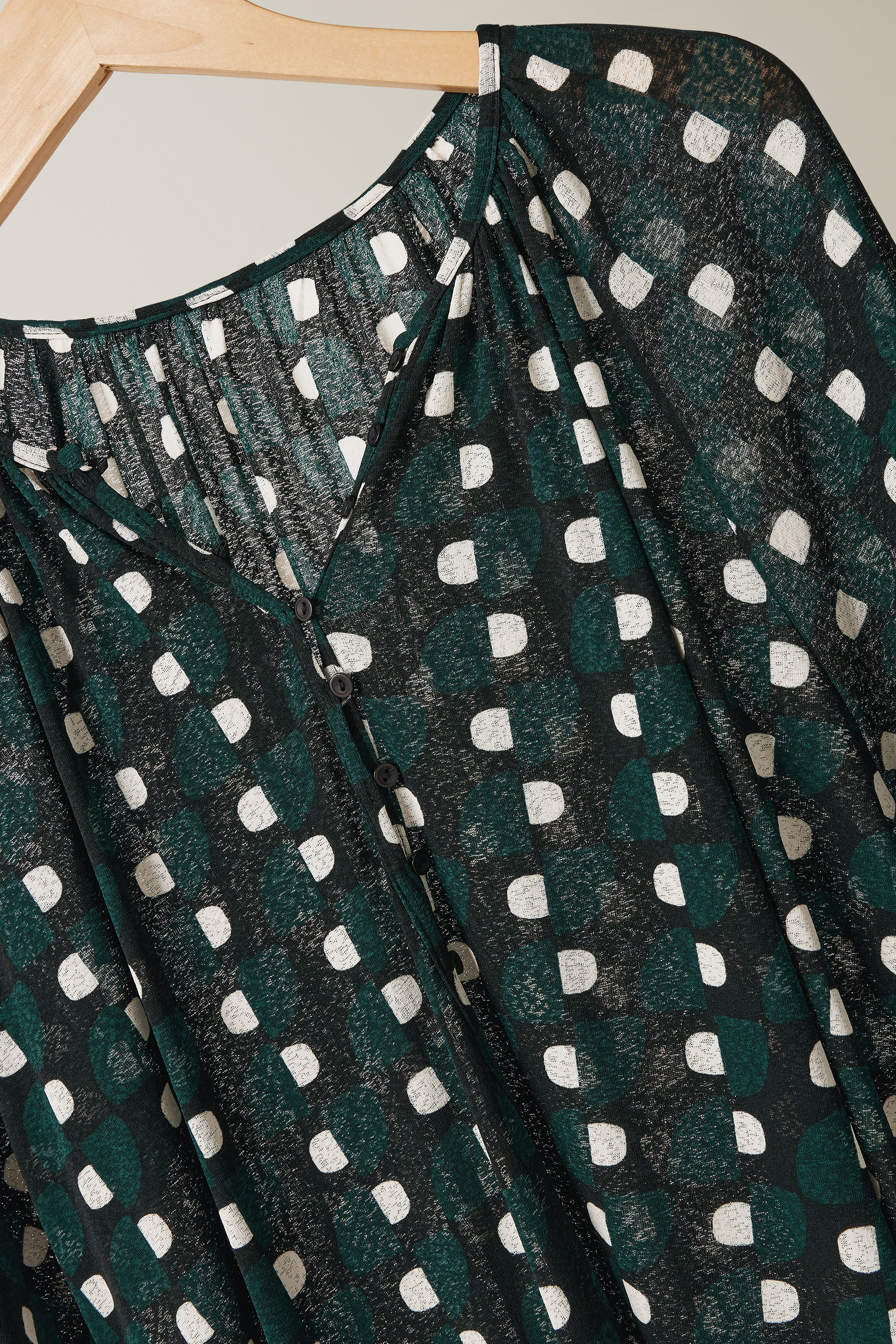 EVANS Plus Size Green Geometric Print Blouse | Evans 6