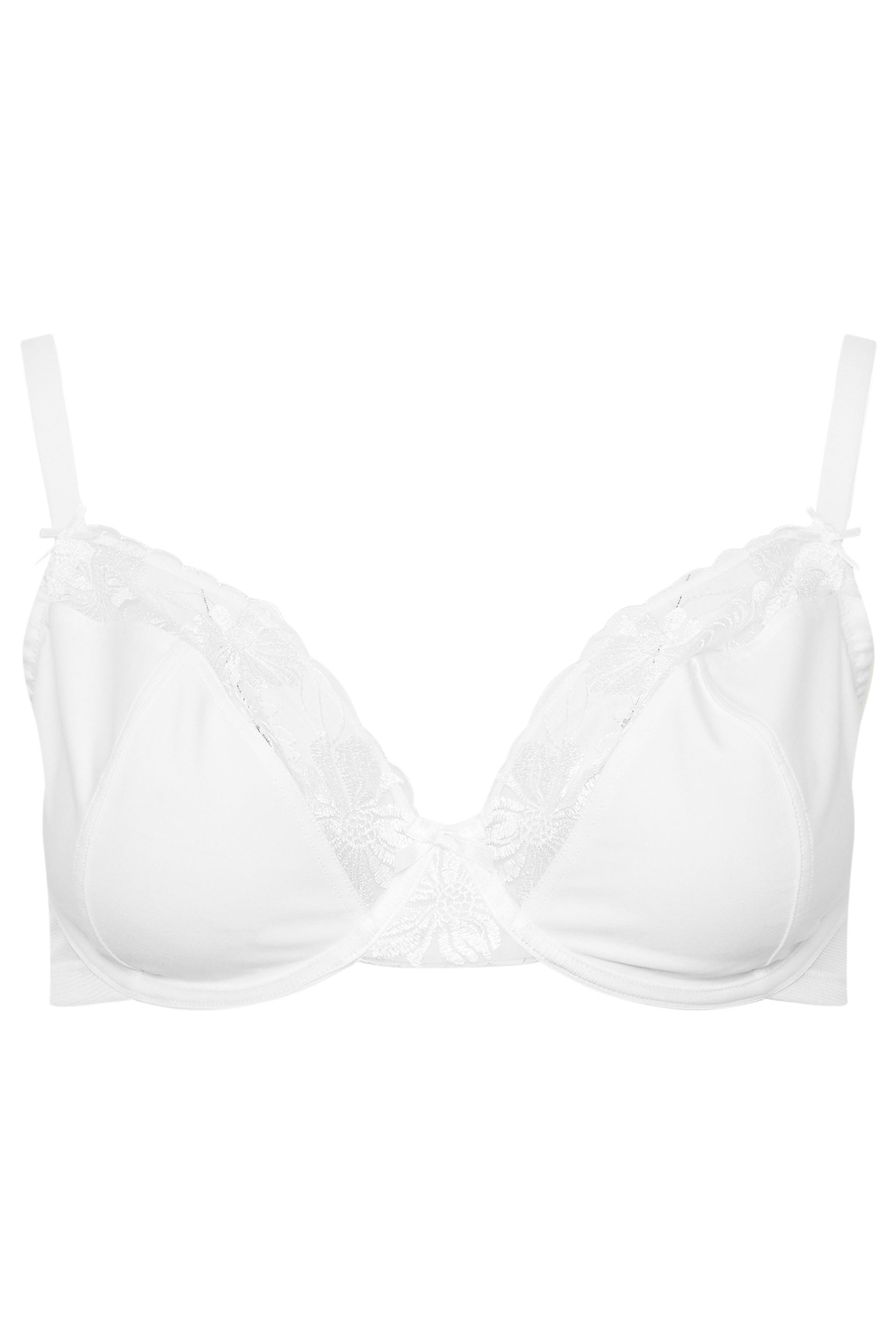 YOURS 2 PACK Plus Size Black & White Lace Non Padded Underwired Bras 11