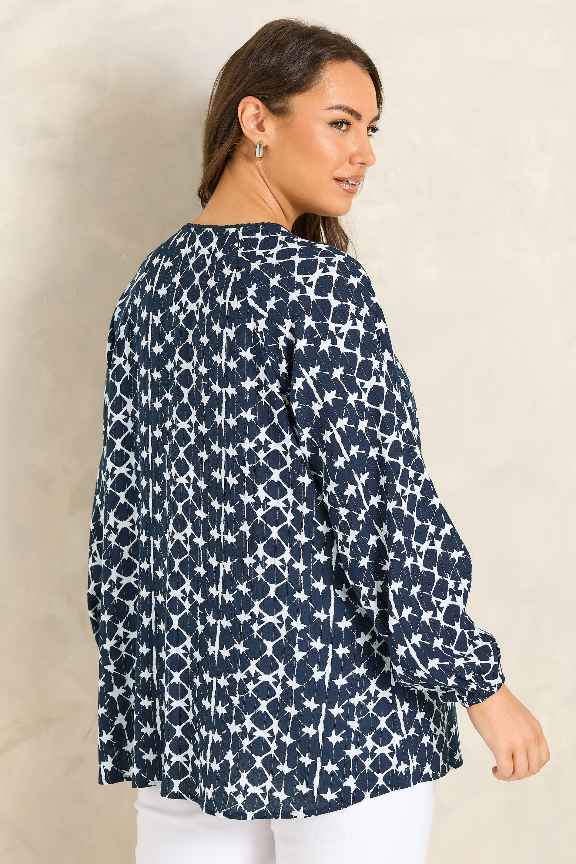 EVANS Plus Size Blue Tie Dye Top | Evans 2