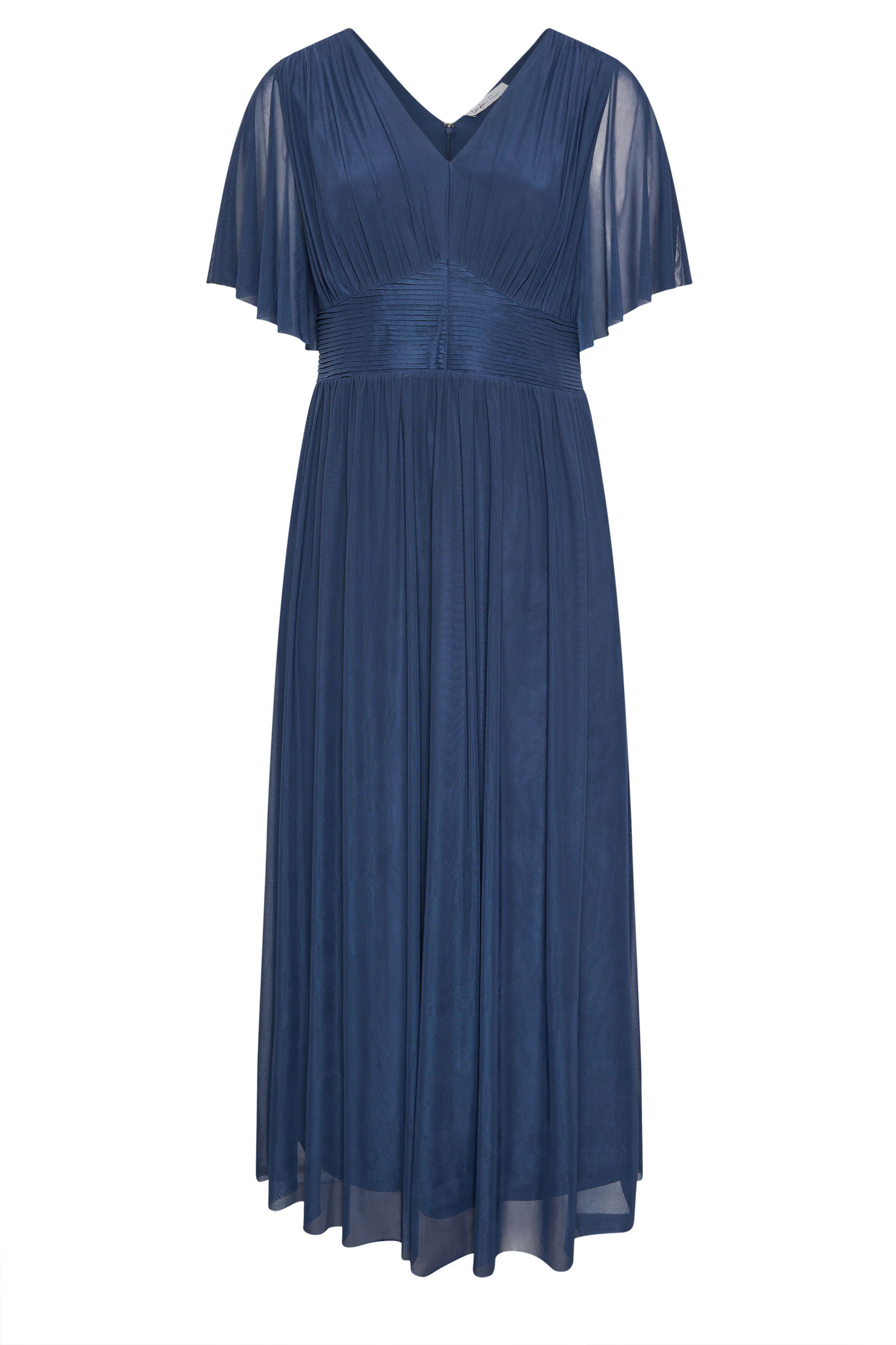 YOURS LONDON Plus Size Navy Blue Gathered Maxi Dress | Yours Clothing 5