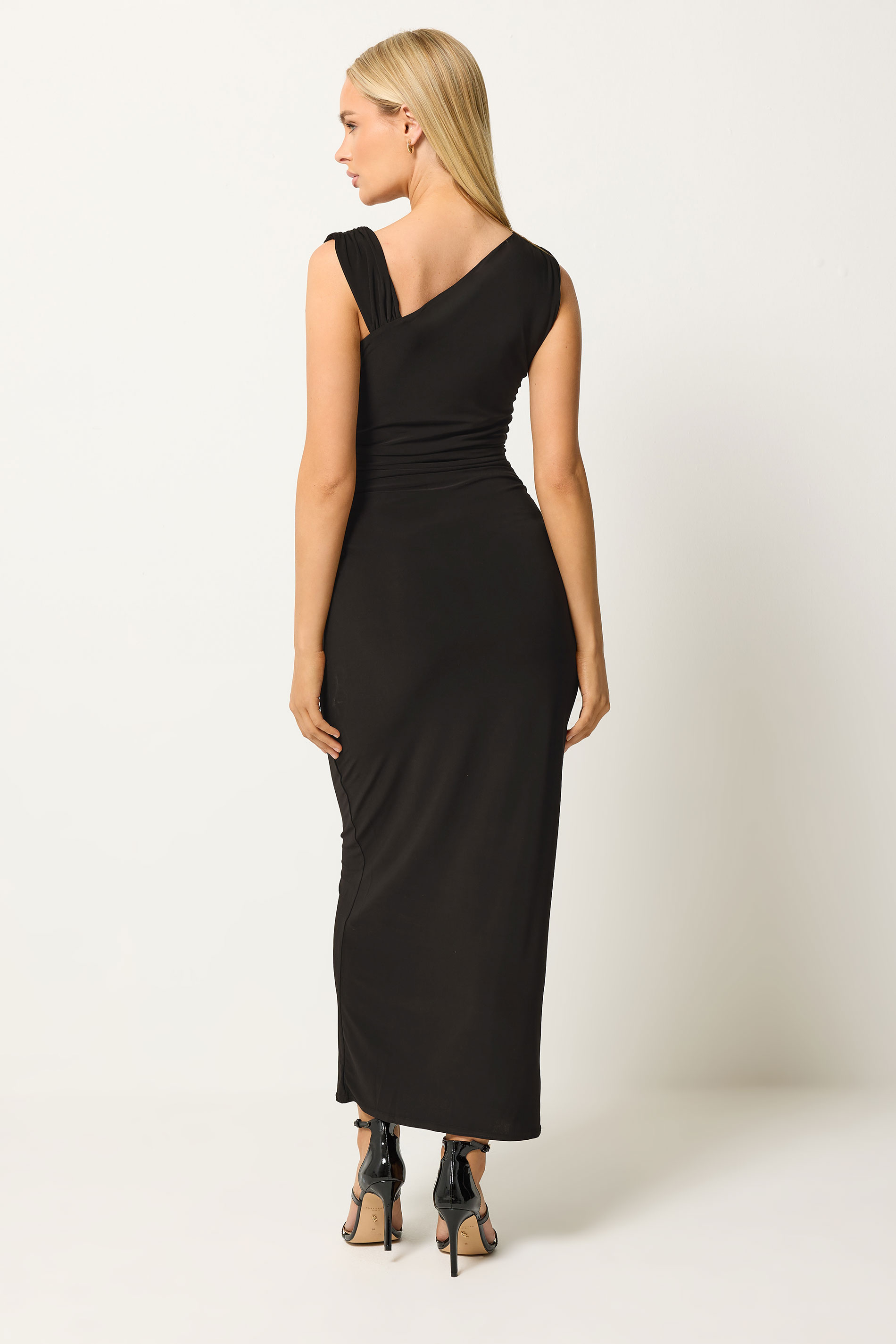 STAR Black Asymmetric Shoulder Dress | StarByJM 2