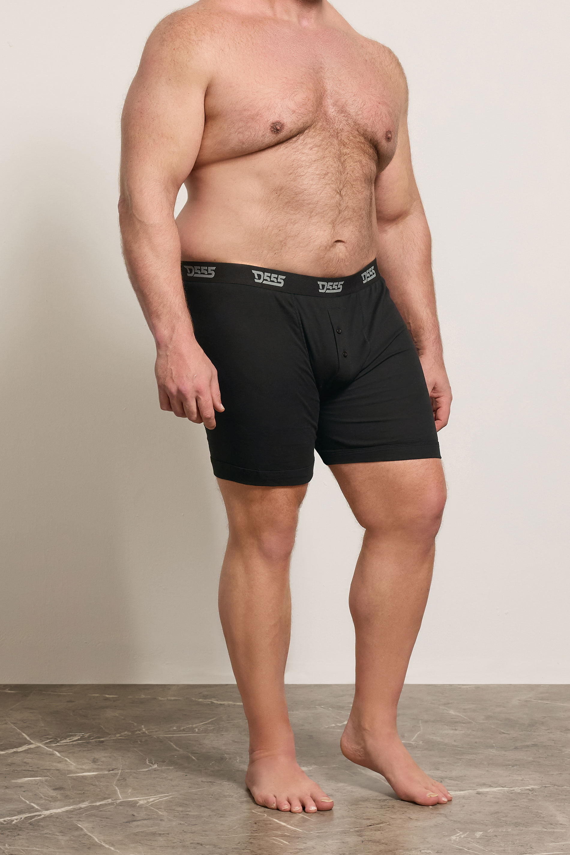 D555 Big & Tall 3 PACK Black Boxer Shorts | BadRhino 2