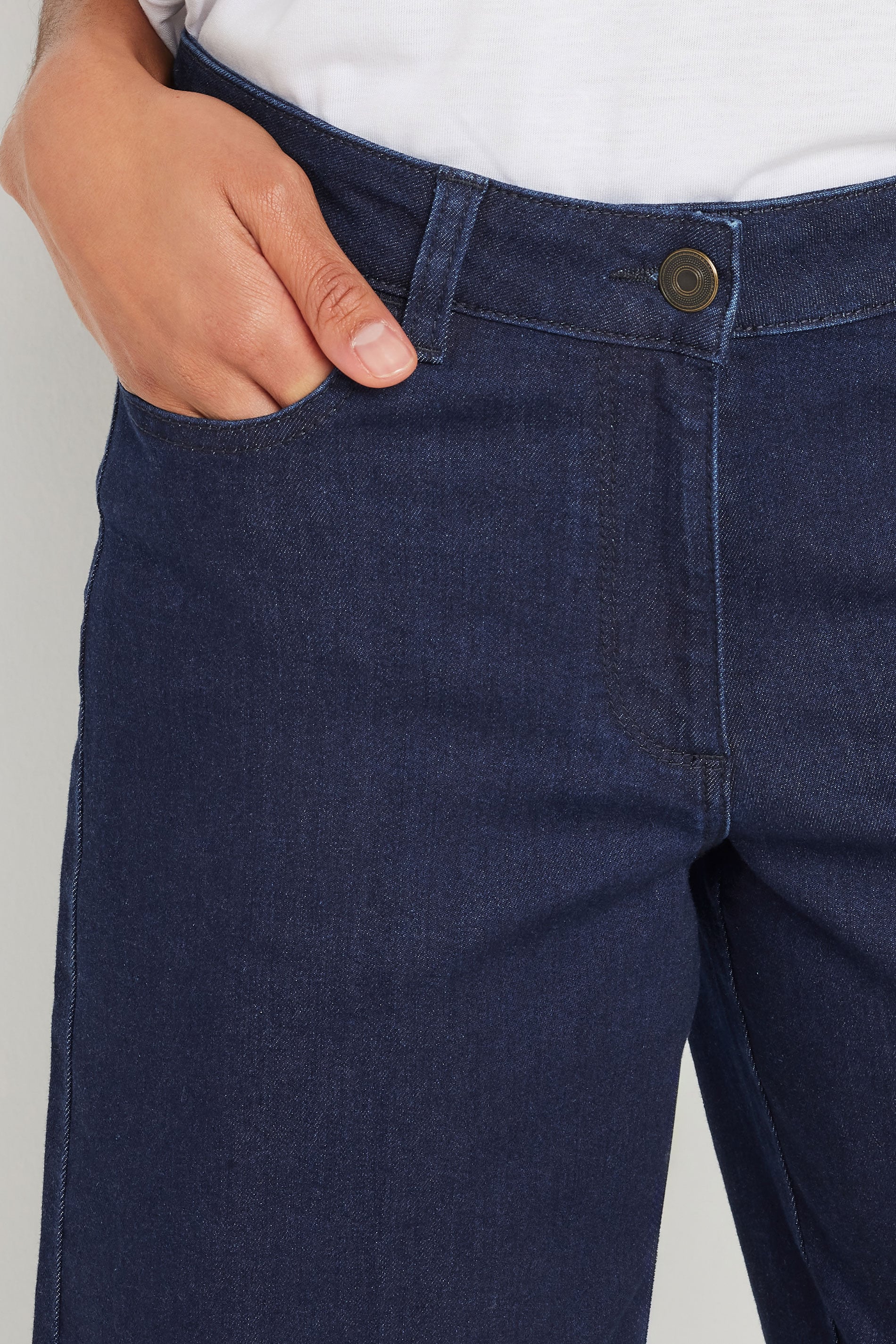 M&Co Indigo Blue Wide Leg Cropped Jeans | M&Co 6