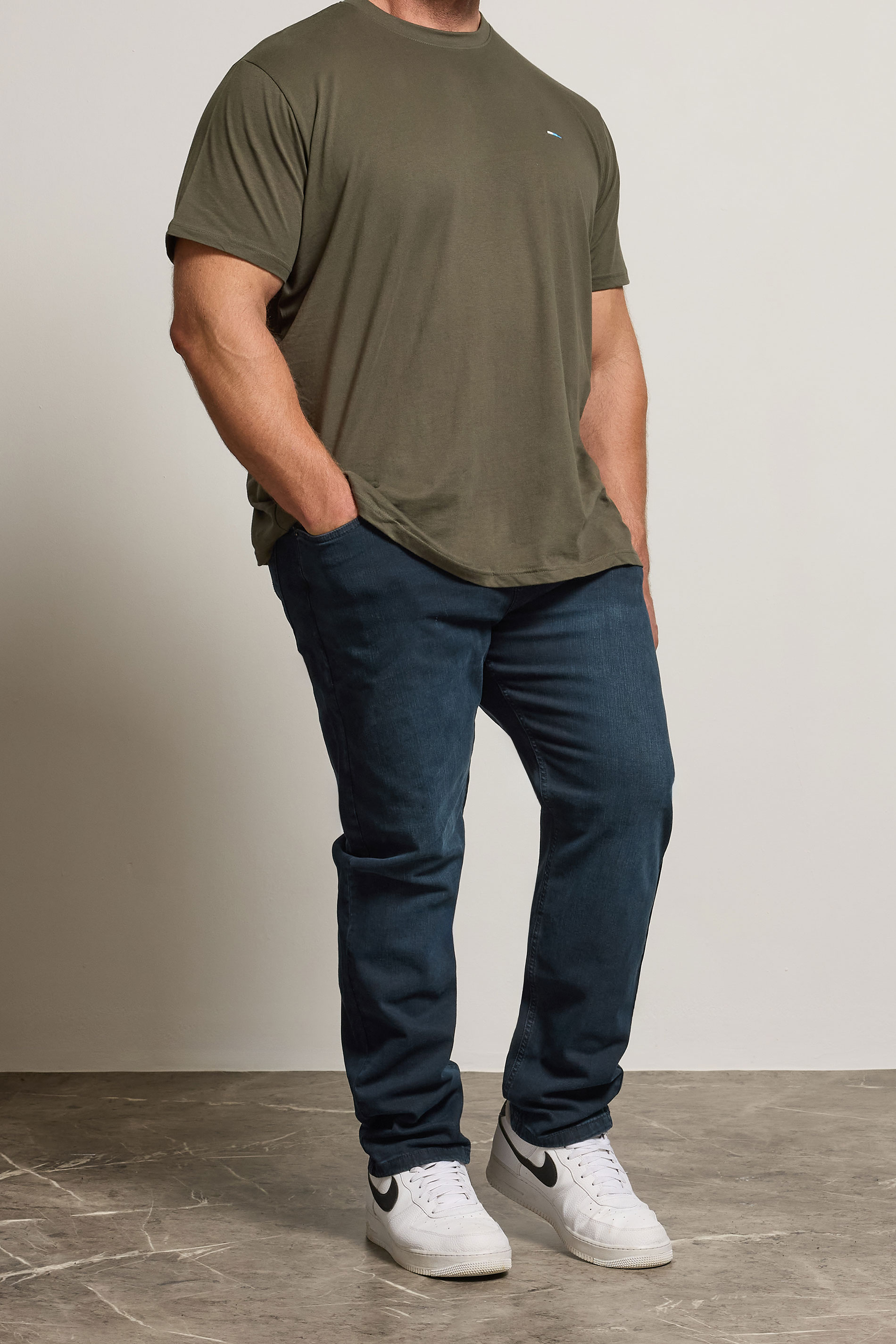 BadRhino Big & Tall Ink Blue Straight Leg Stretch Jeans | BadRhino 3