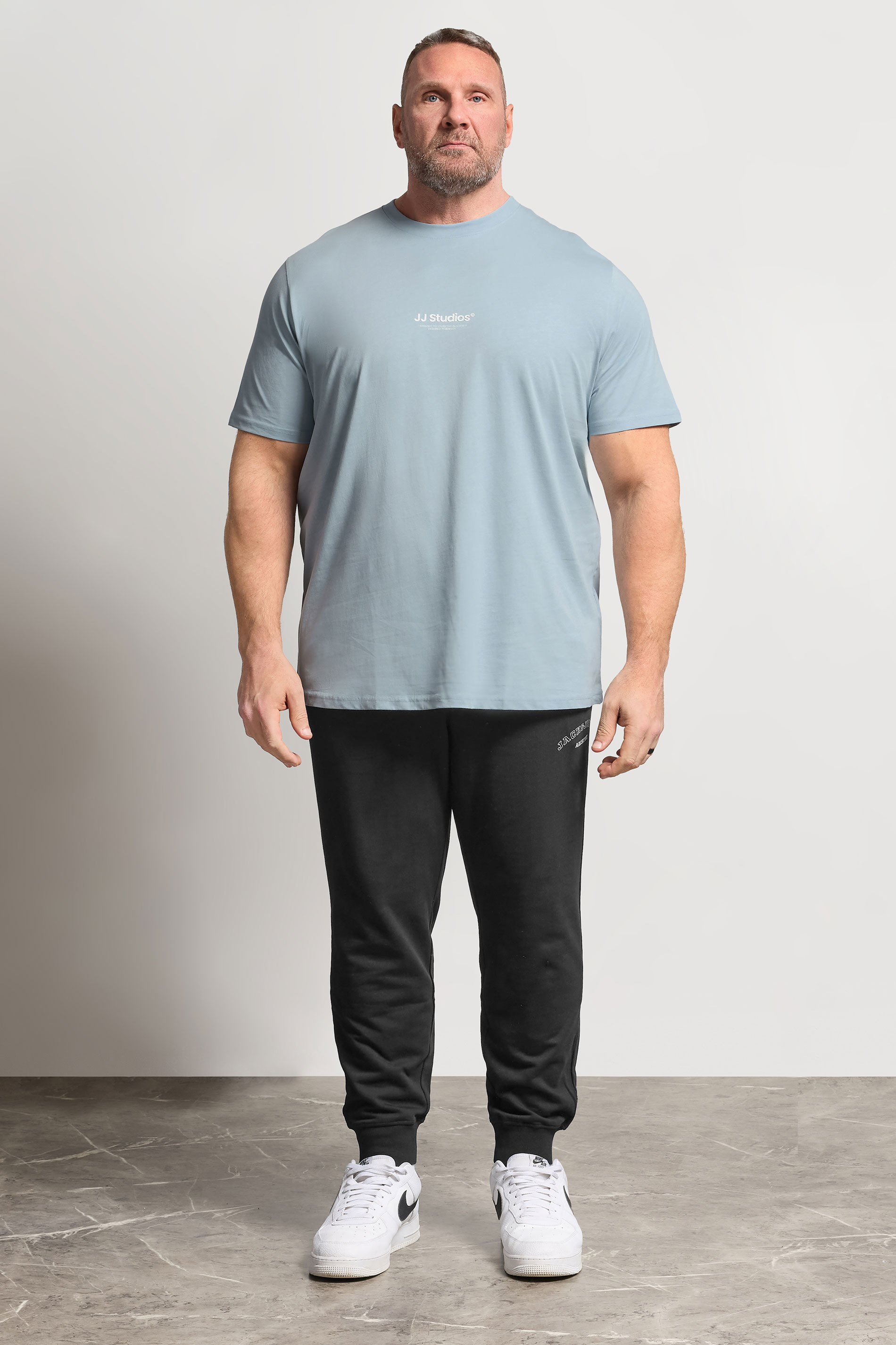 JACK & JONES Big & Tall Celestial Blue Graphic T-Shirt | BadRhino 1