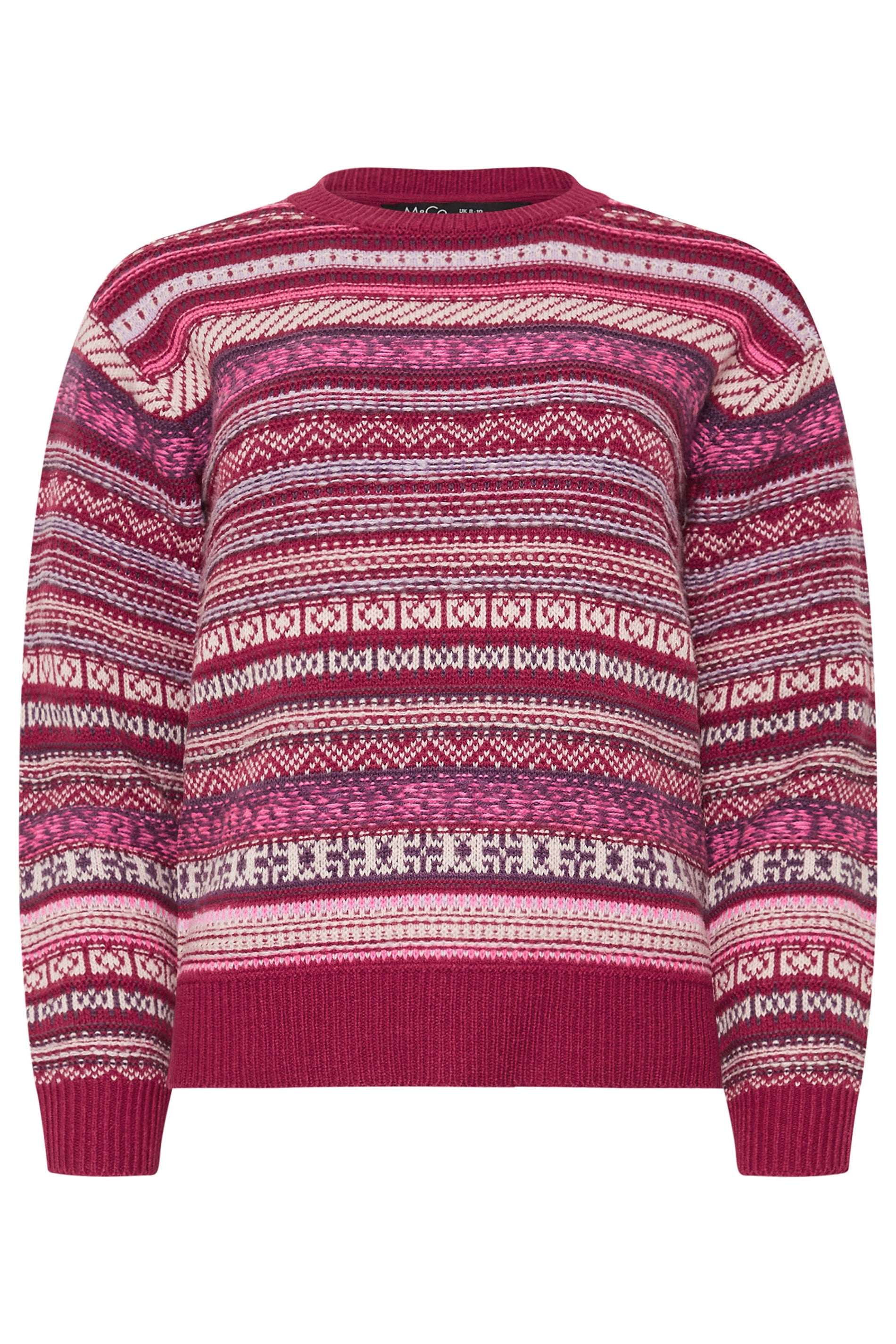M&Co Petite Pink Fairisle Jumper | M&Co 5