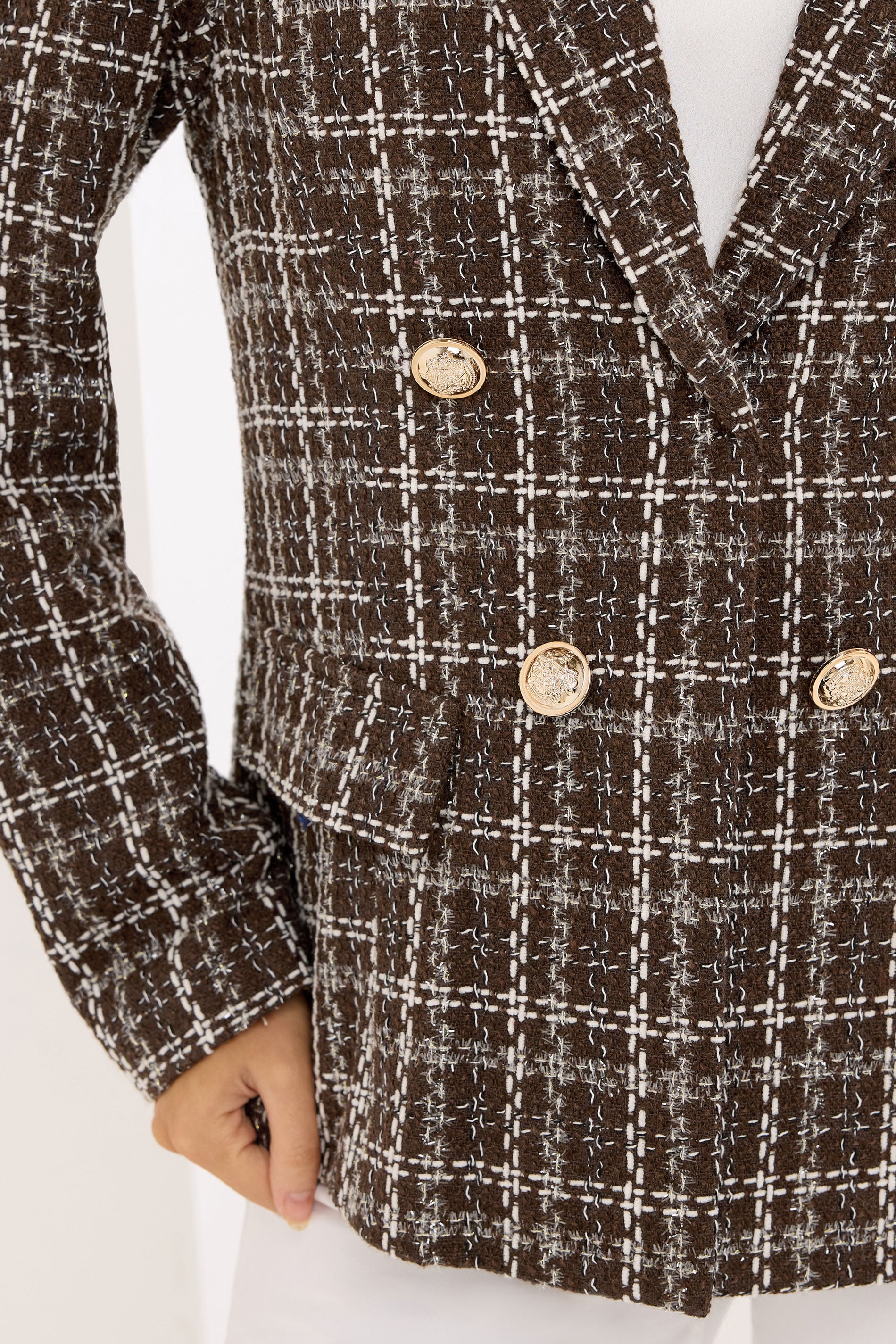 STAR Chocolate Brown Checked Blazer | StarByJM 4