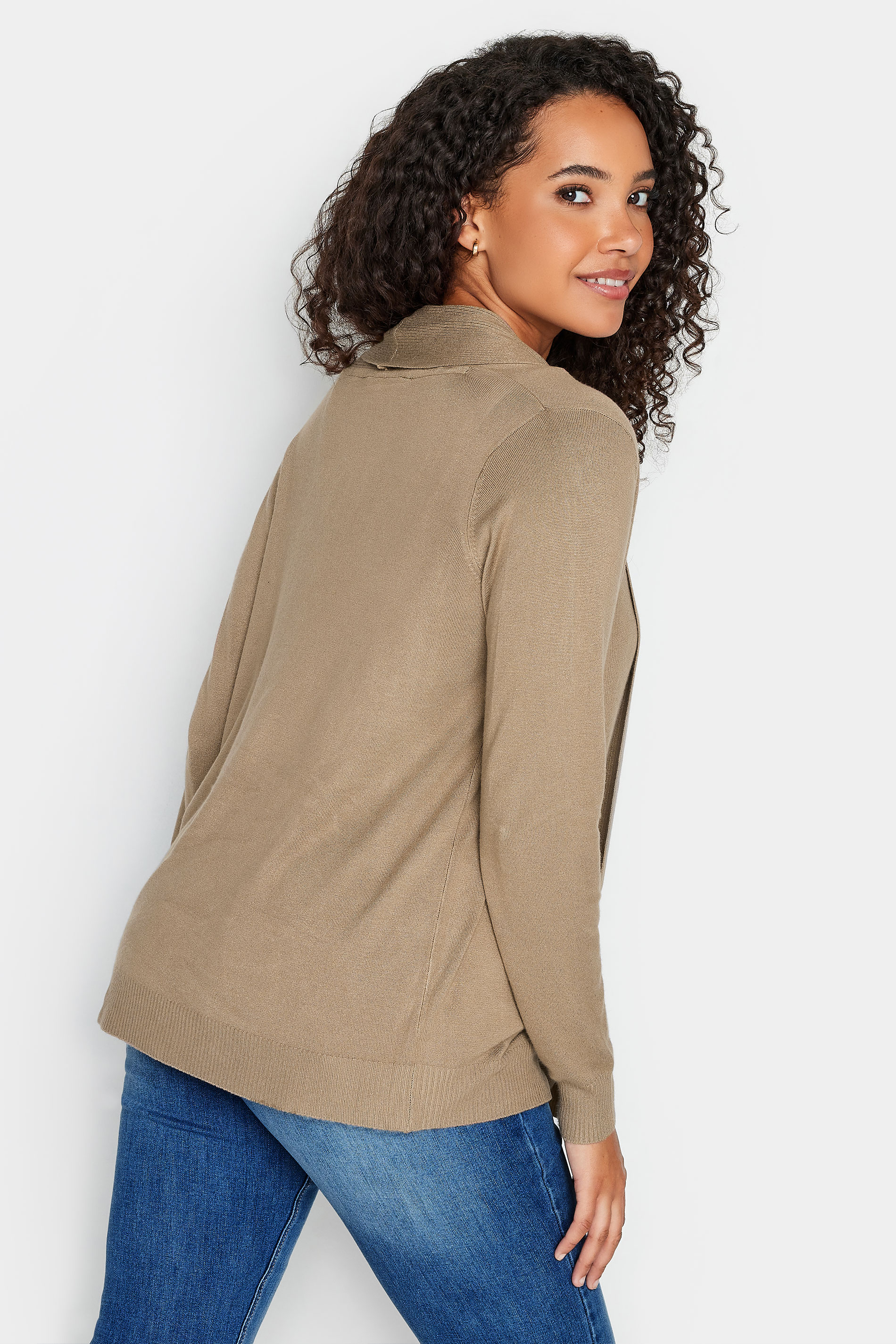 M&Co Camel Brown Long Sleeve Cardigan | M&Co 3