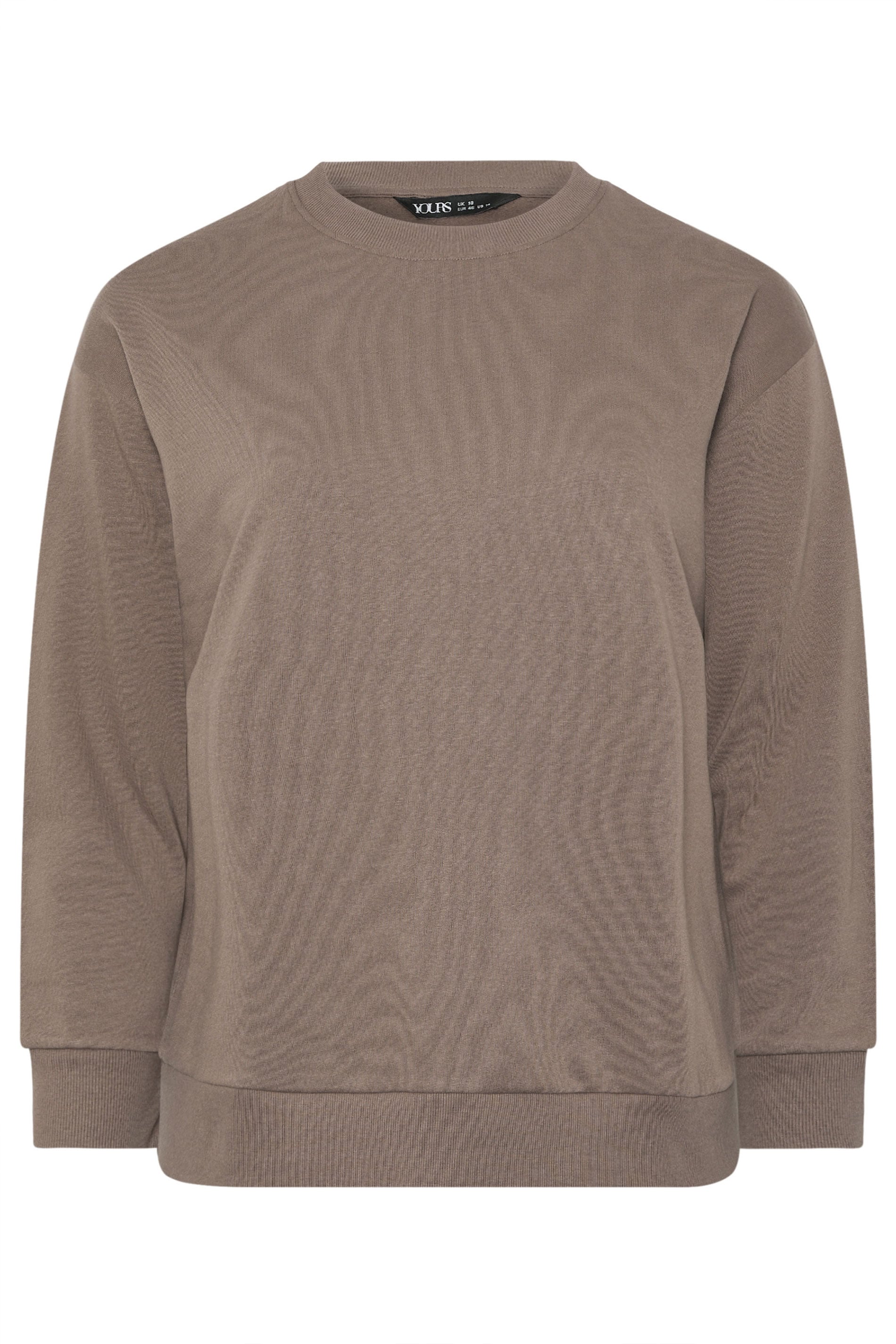 YOURSET Plus Size 2 PACK Chocolate Brown & Mocha Brown Sweatshirts | Yours Clothing 9