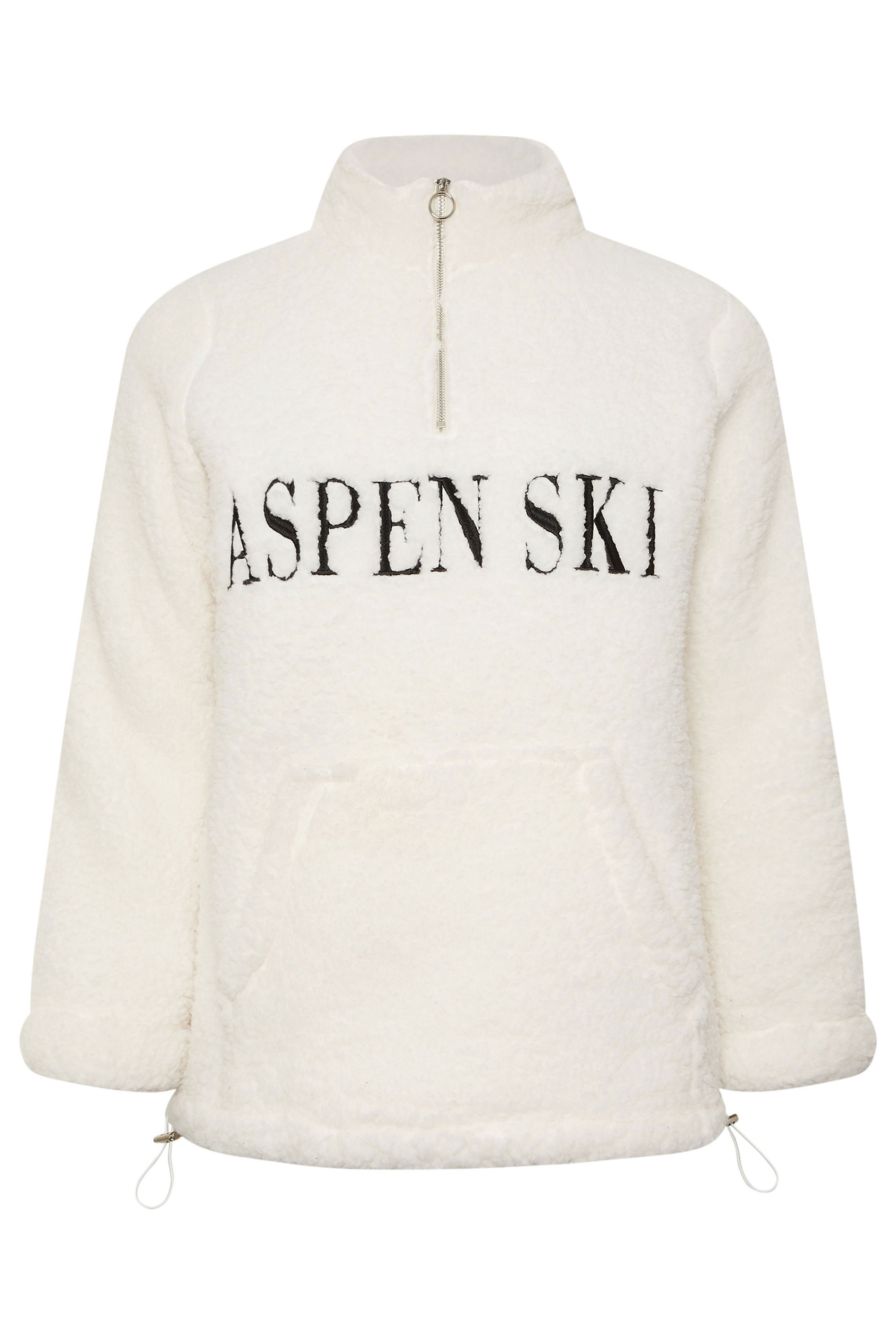 YOURS Plus Size Cream 'Aspen Ski' Teddy Borg Fleece | Yours Clothing 6