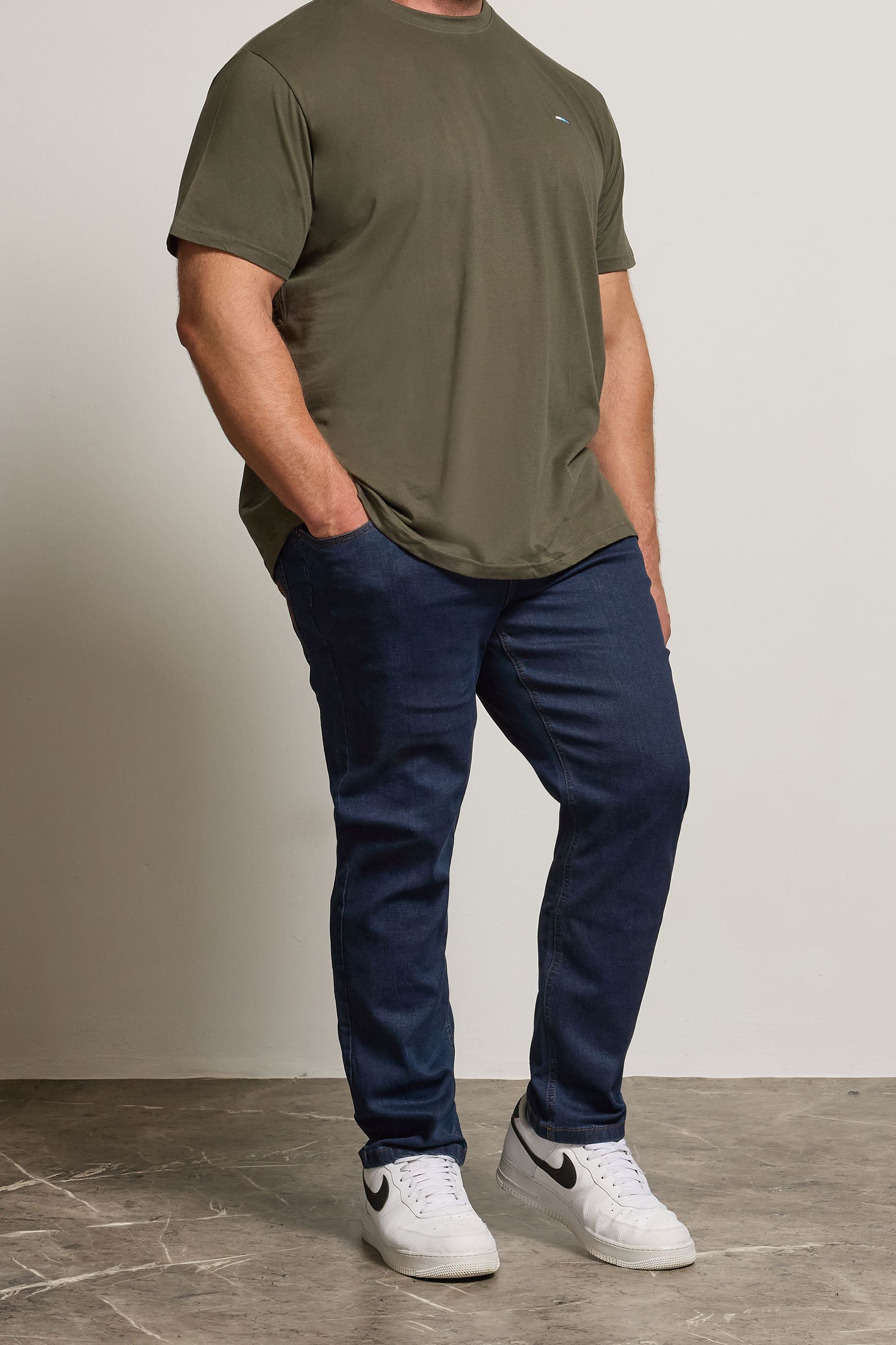 BadRhino Big & Tall Indigo Blue Straight Leg Stretch Jeans | BadRhino 3