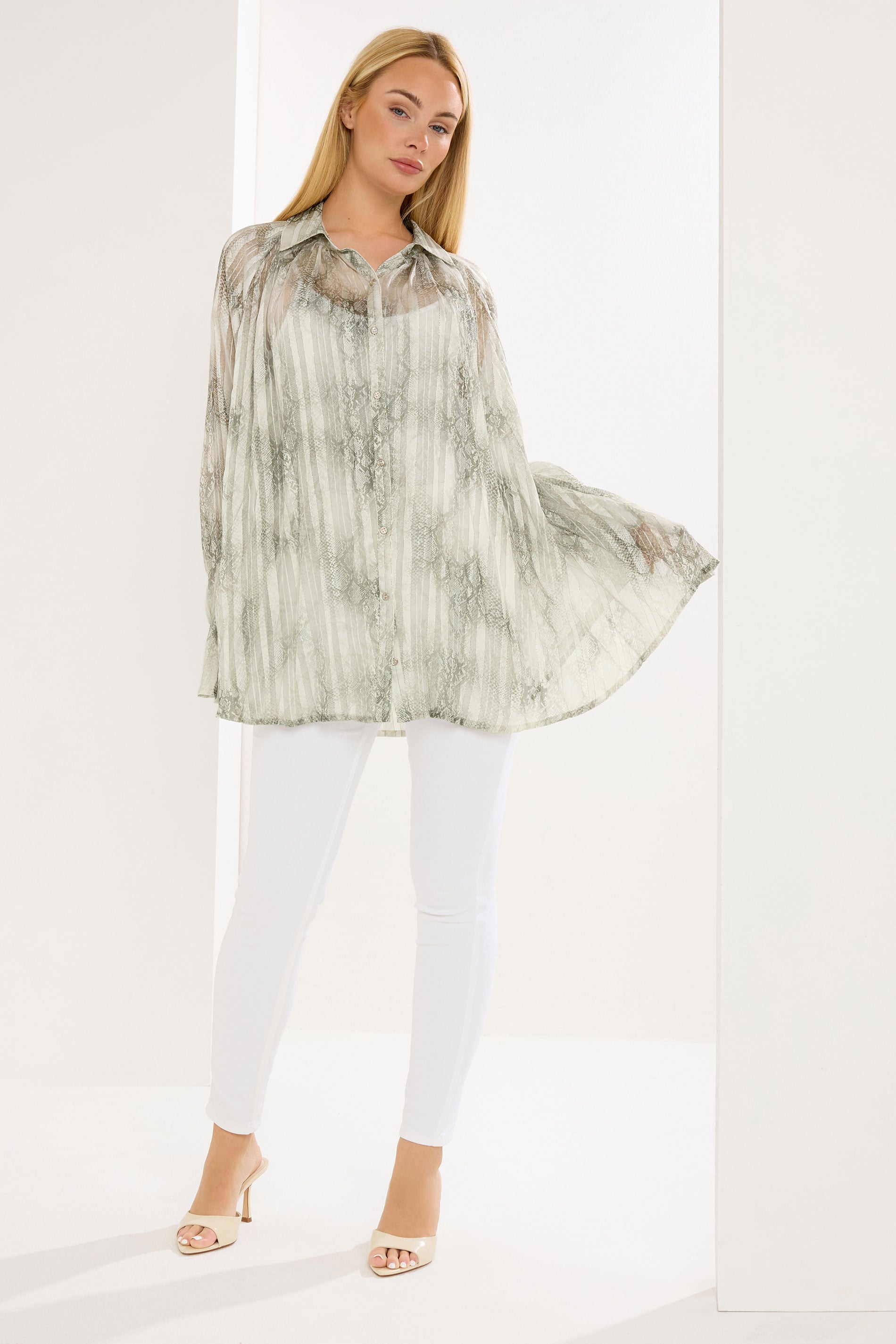 STAR Grey Snake Pleated Shirt | StarByJM 1