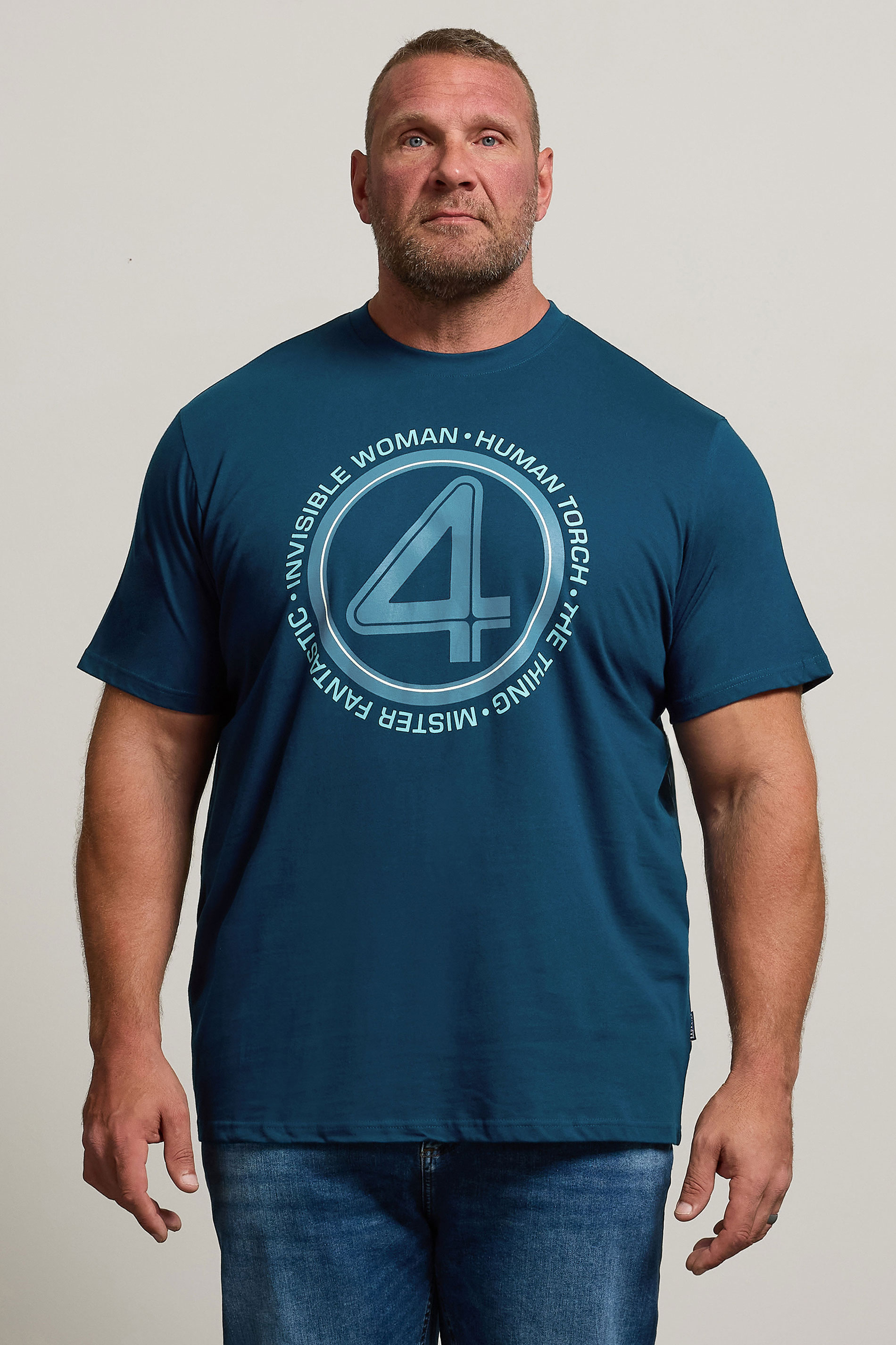 BadRhino Big & Tall Blue Fantastic 4 Graphic T-Shirt | BadRhino 3