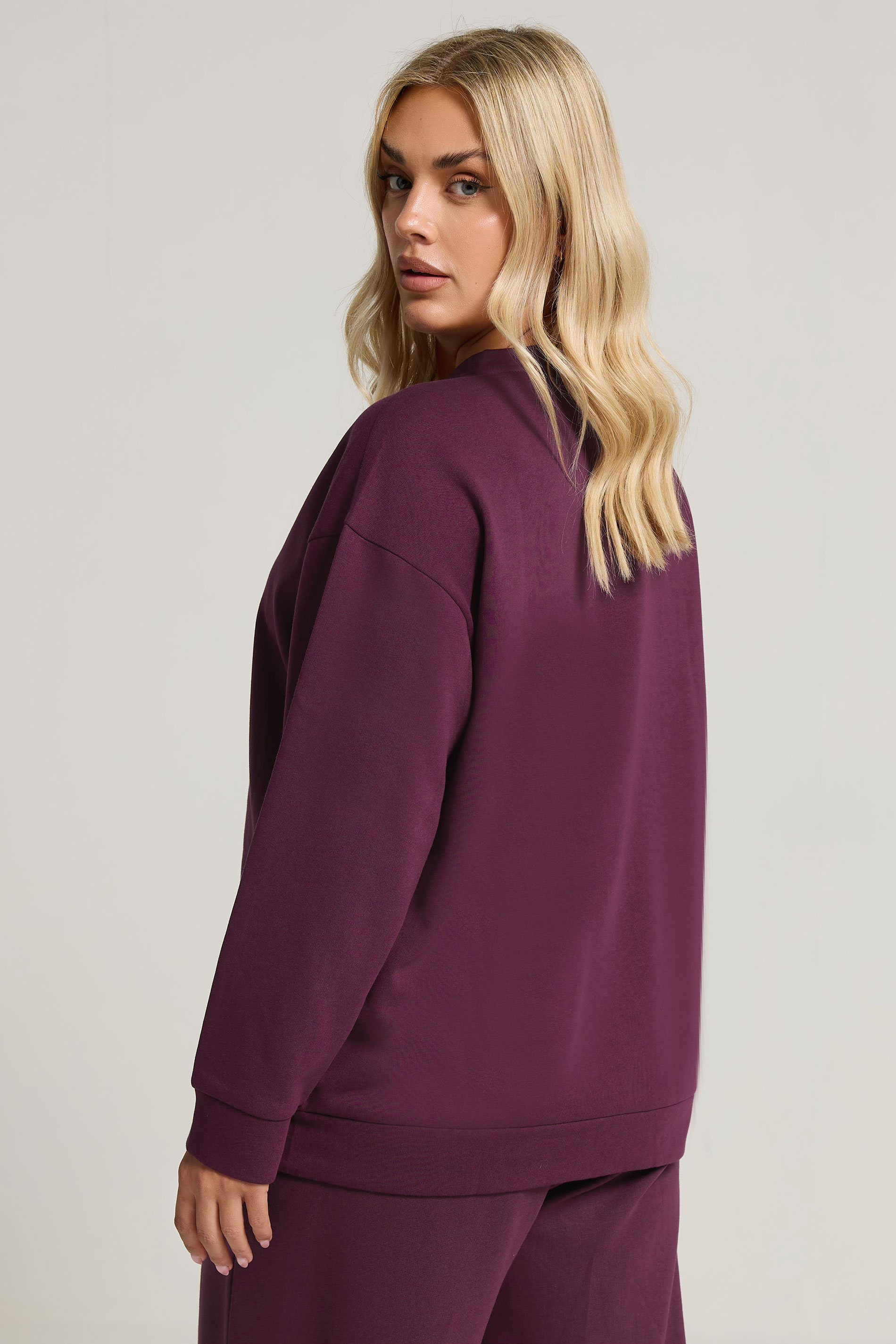YOURS Plus Size Burgundy Red Button Cardigan | Yours Clothing 2